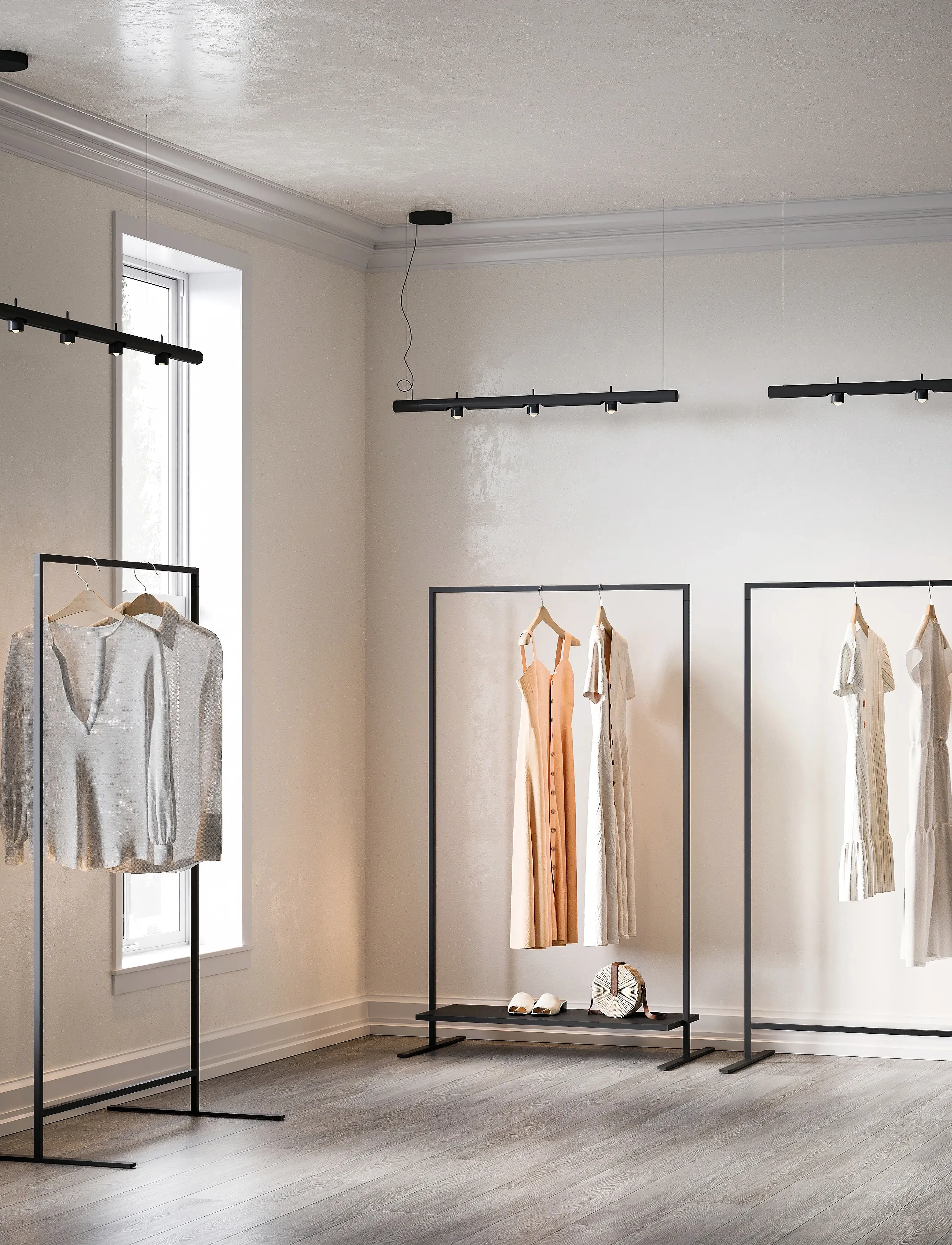 Novoform Marco Clothes Rack 100 cm, 102 cm, Black, Møbler > Knager Og Stativer, Unisex