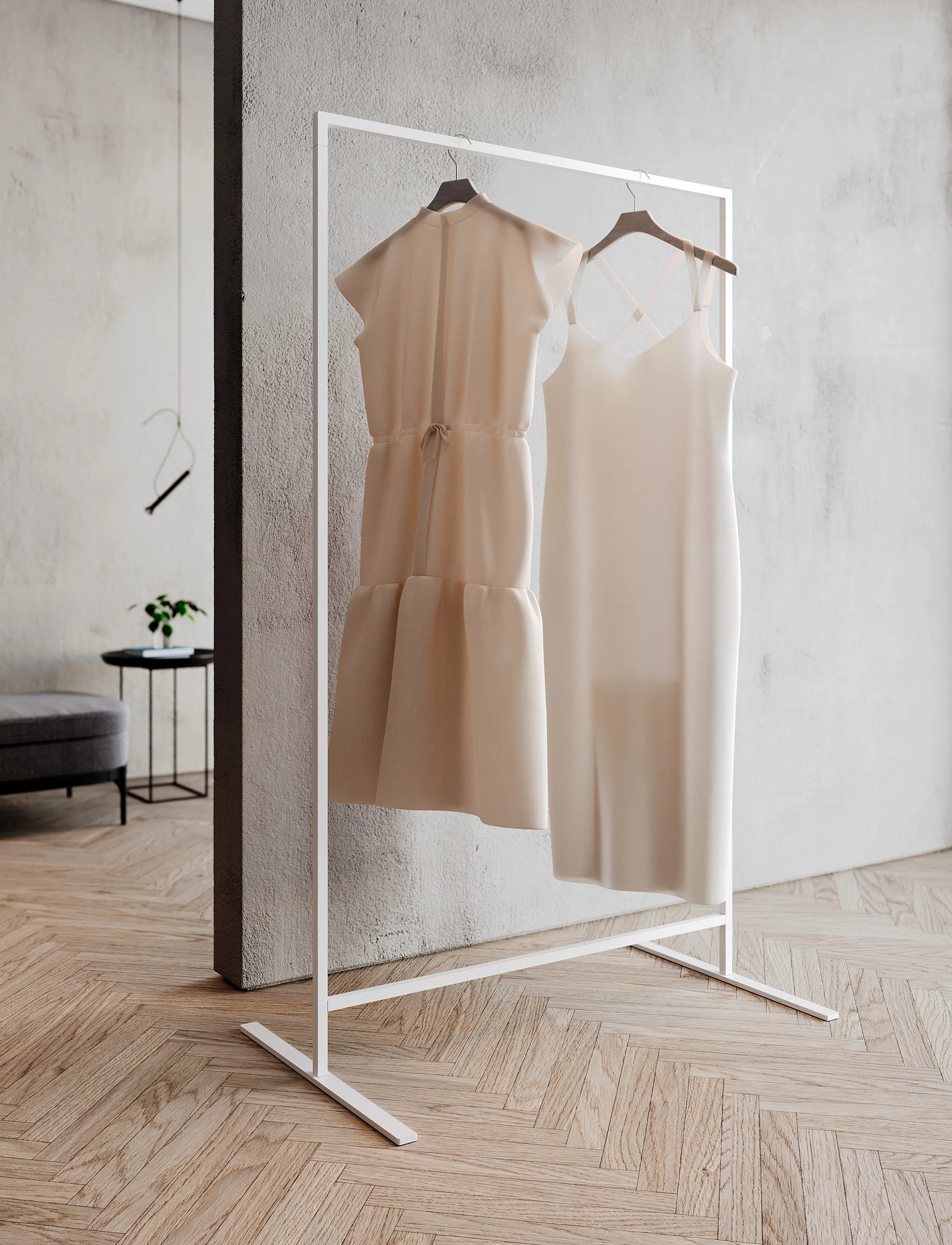Novoform Marco Clothes Rack 100 cm, 102 cm, White, Møbler > Knager Og Stativer, Unisex