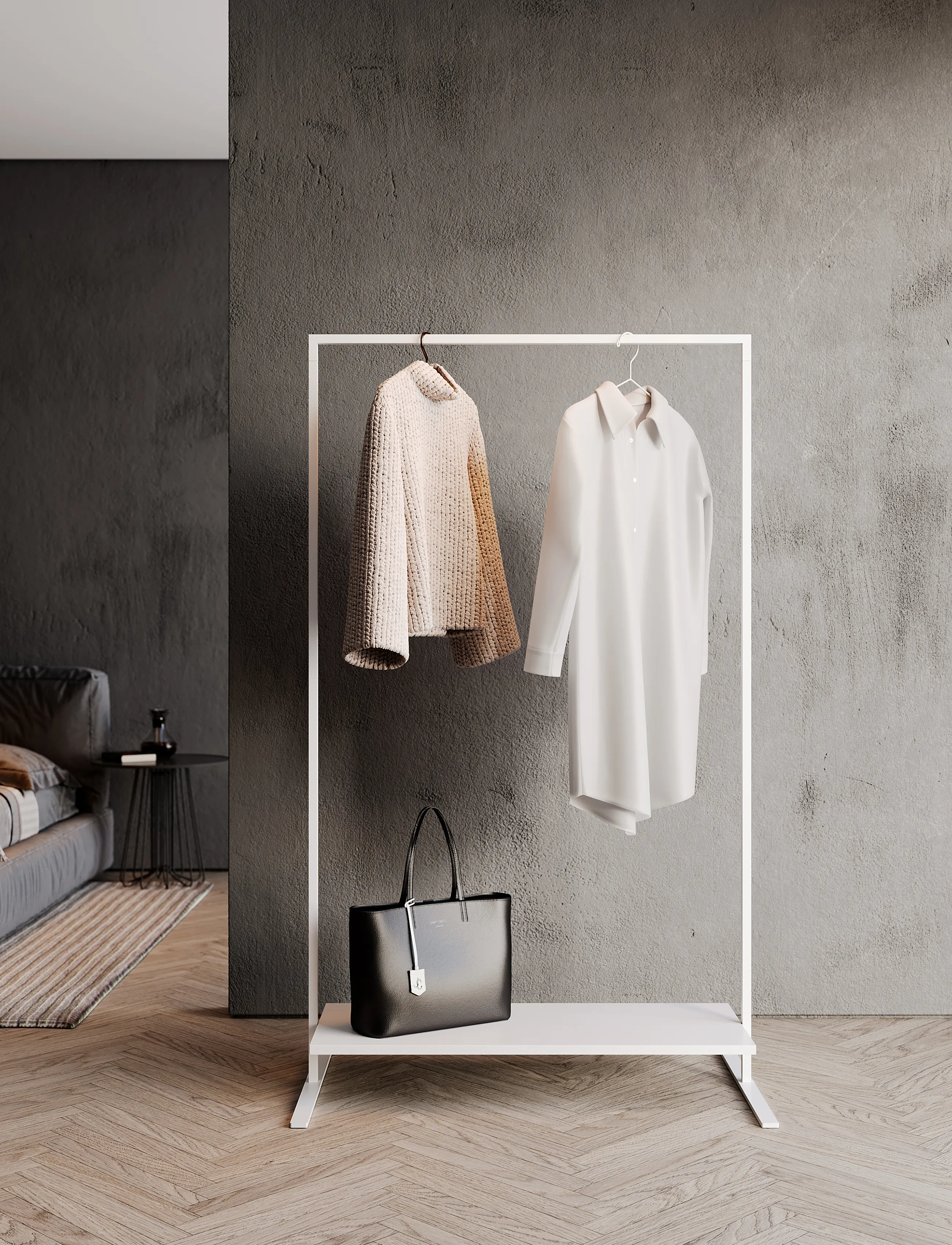 Novoform - Marco clothes rack 100 cm - knagerækker - white - 3