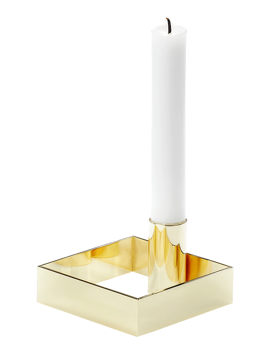 Novoform - EDGE candle holder - kerzenständer - brass - 0