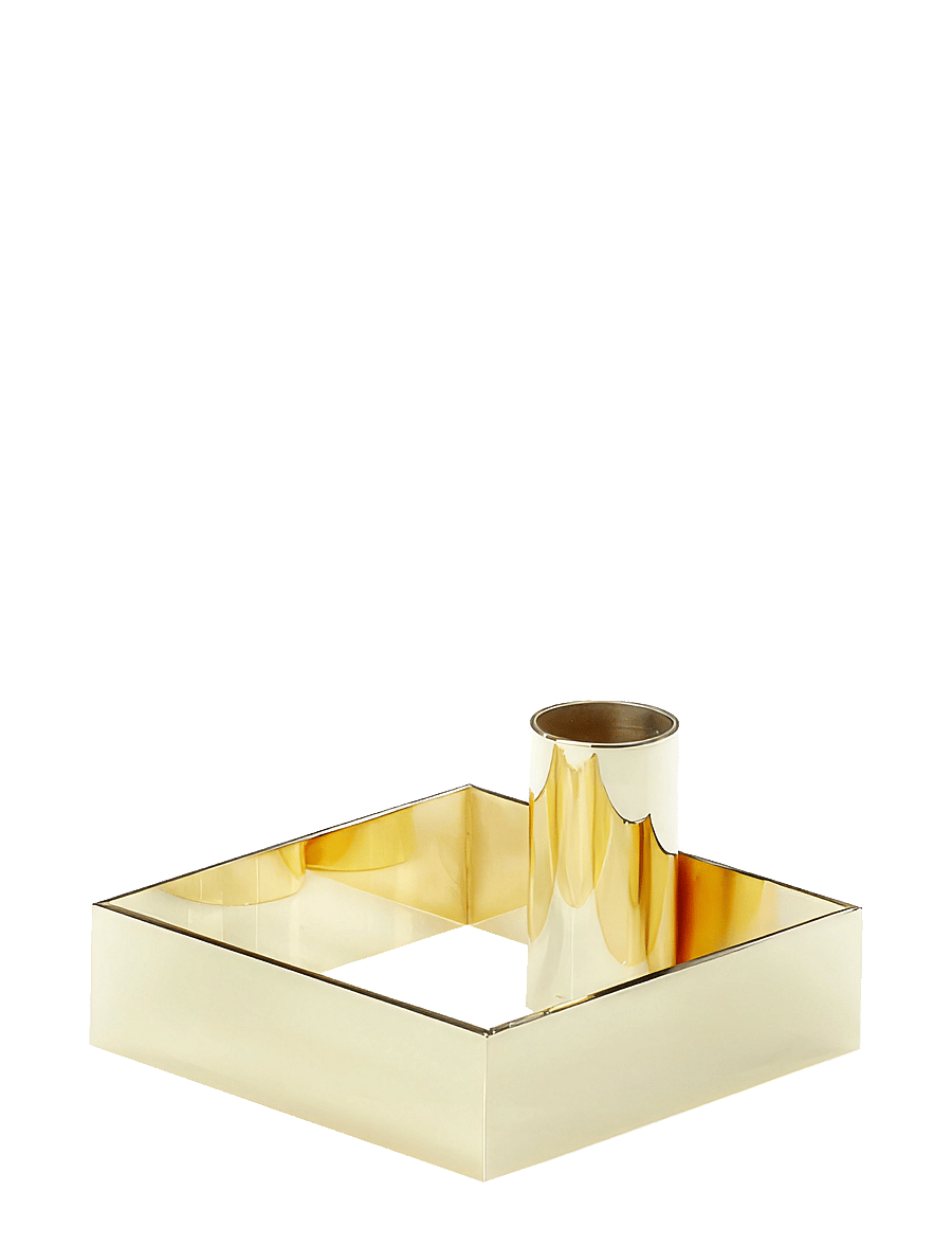 Novoform - EDGE candle holder - kerzenständer - brass - 1
