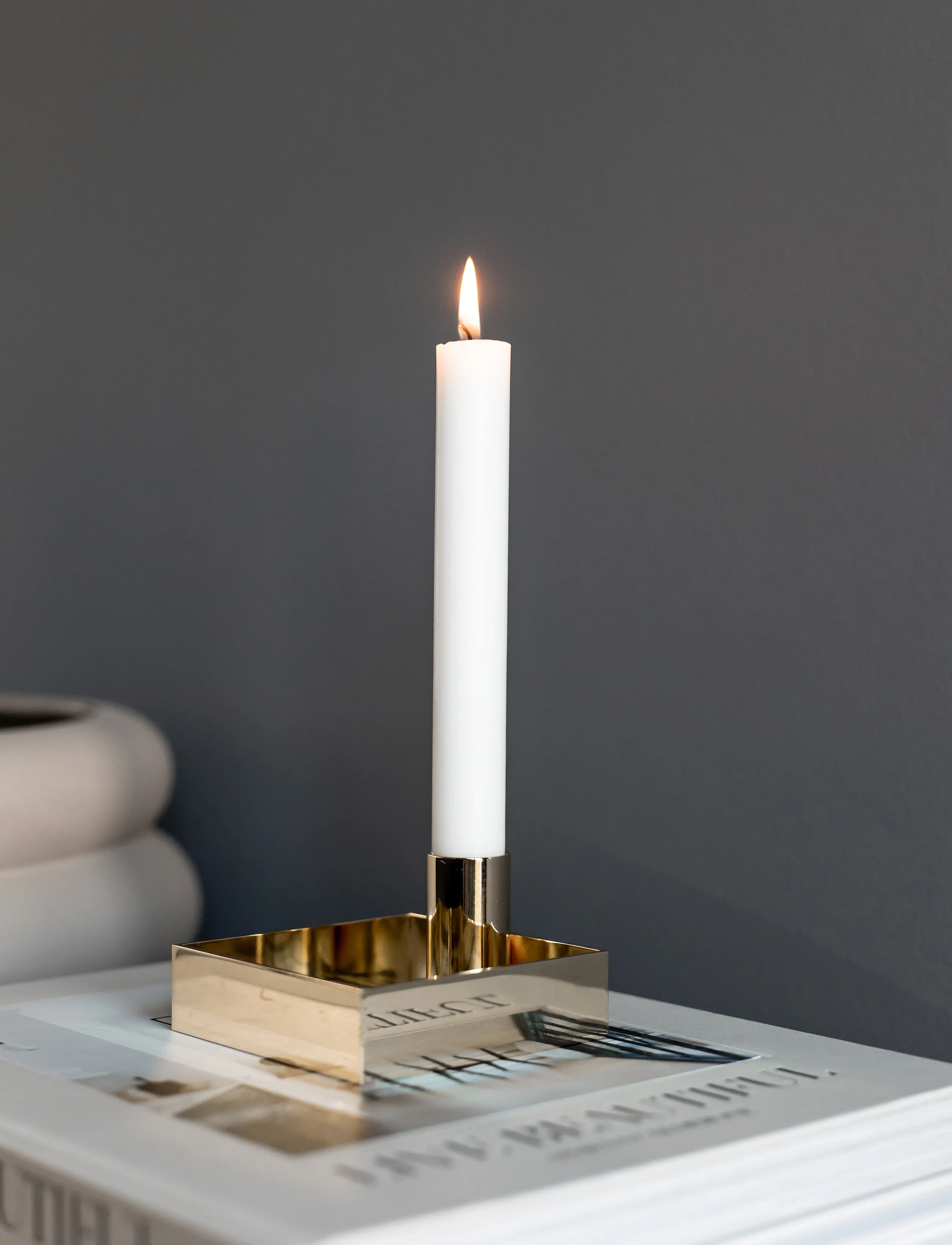 Novoform - EDGE candle holder - brass - 4