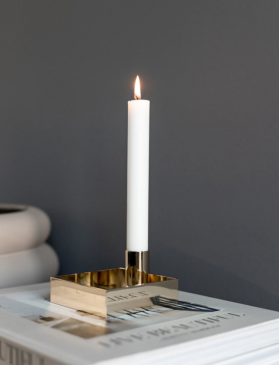 Novoform - EDGE candle holder - kerzenständer - brass - 4