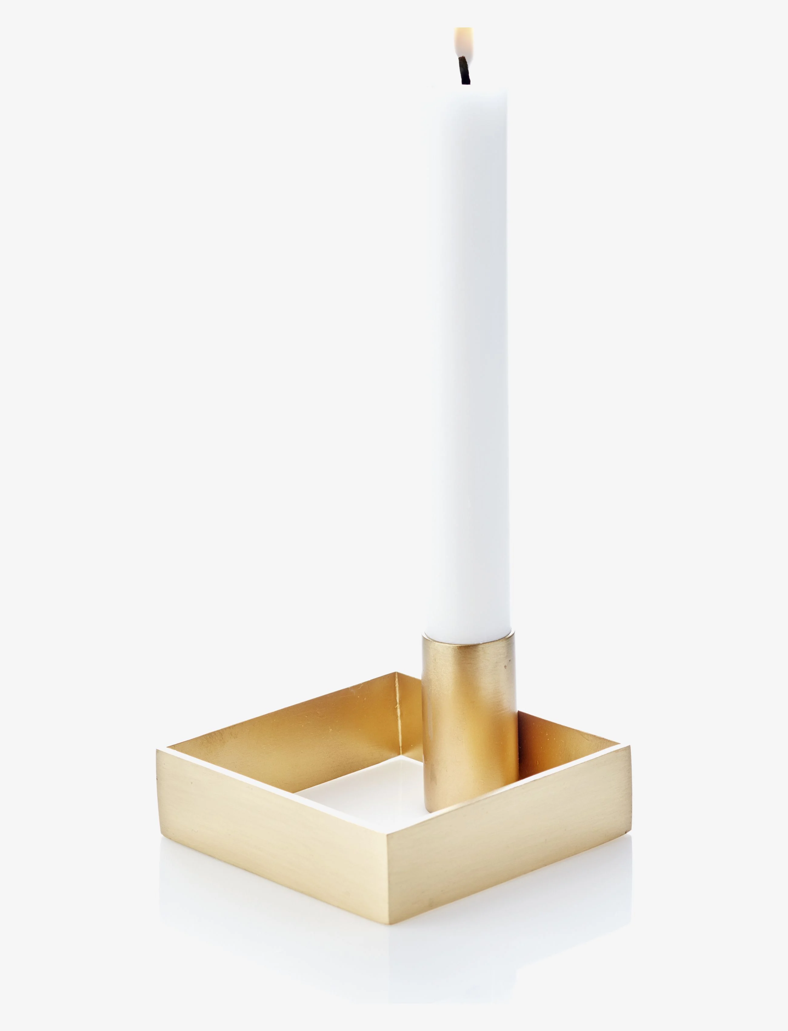 Novoform - EDGE candle holder - kerzenständer - brass - 1