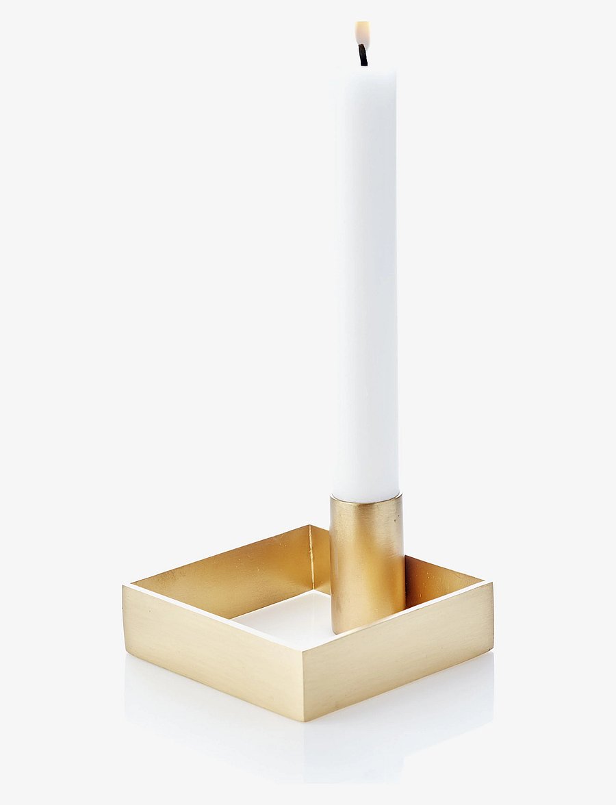 Novoform - EDGE candle holder - kerzenständer - brass - 1
