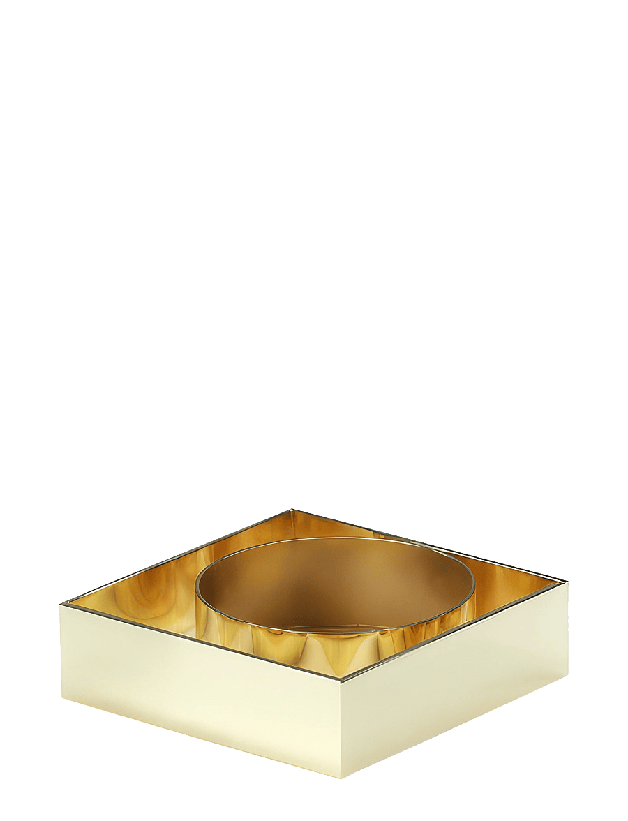 Novoform - EDGE BLOCK candle holder - kerzenständer - brass - 1