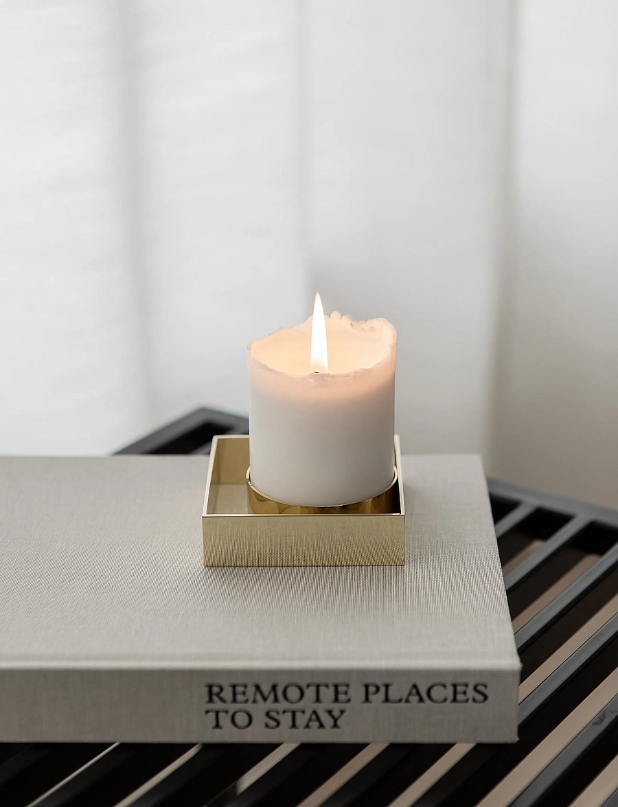Novoform - EDGE BLOCK candle holder - kerzenständer - brass - 3