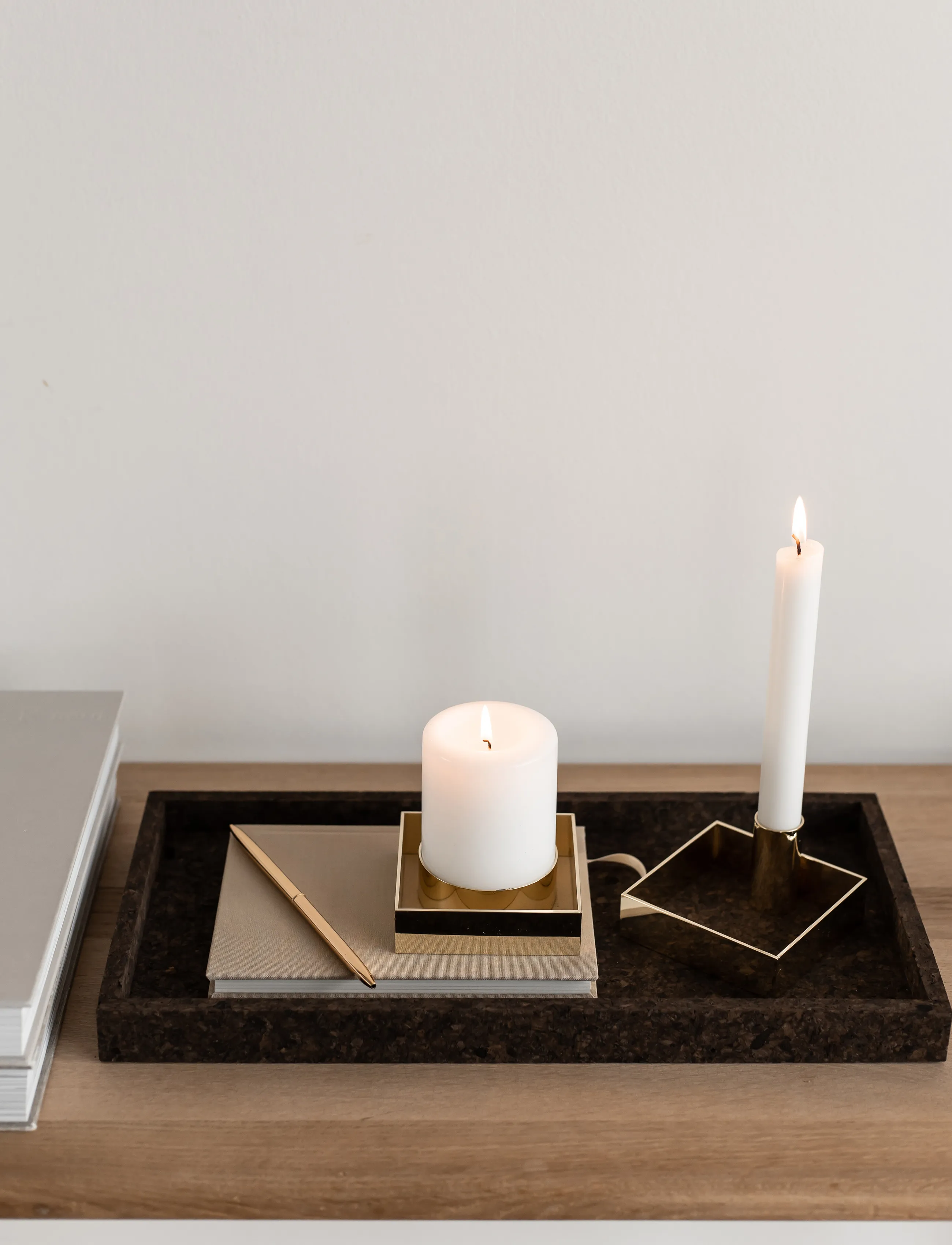 Novoform EDGE BLOCK candle holder - Confirmation - BRASS / gold
