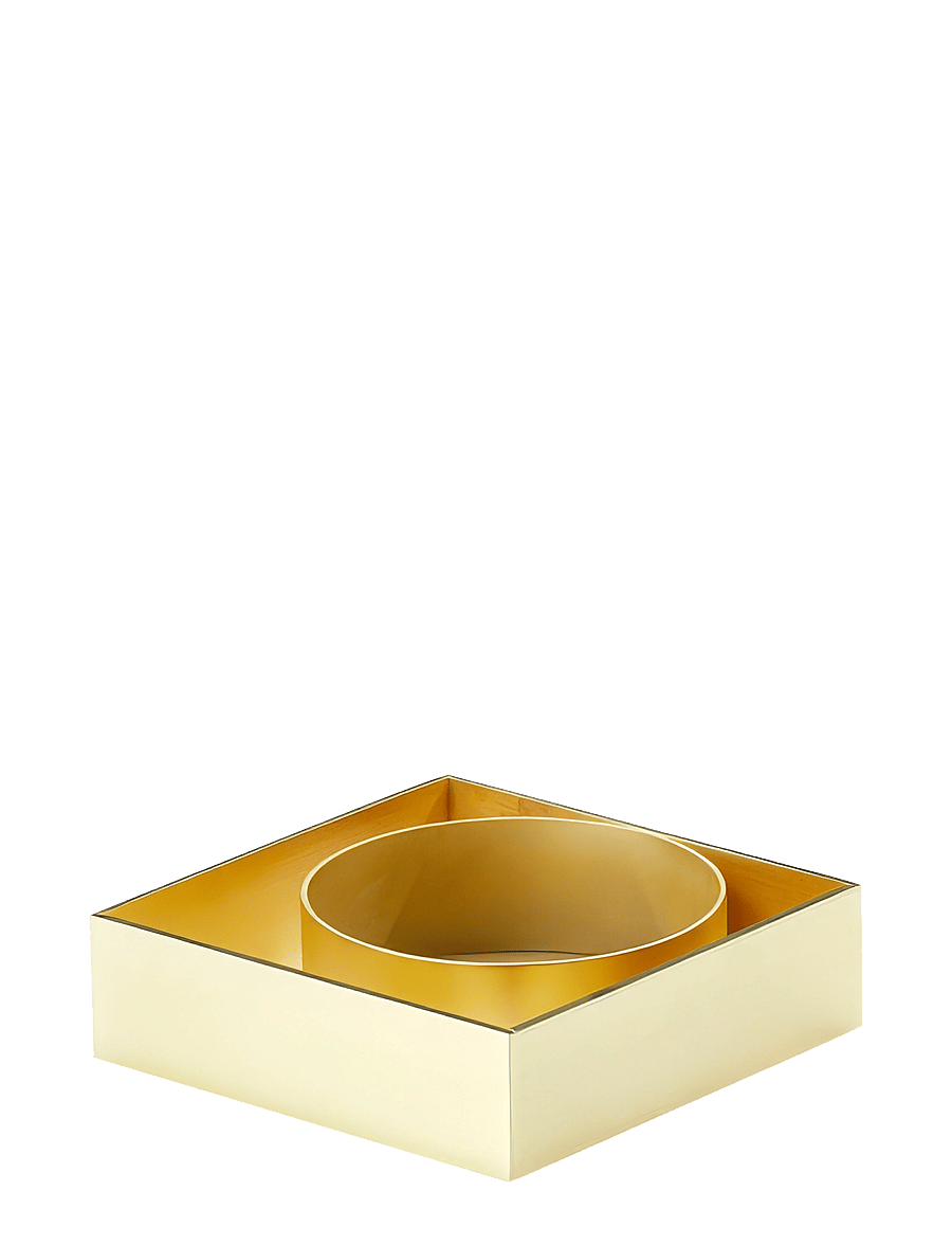 Novoform - EDGE BLOCK candle holder - kerzenständer - brass - 0
