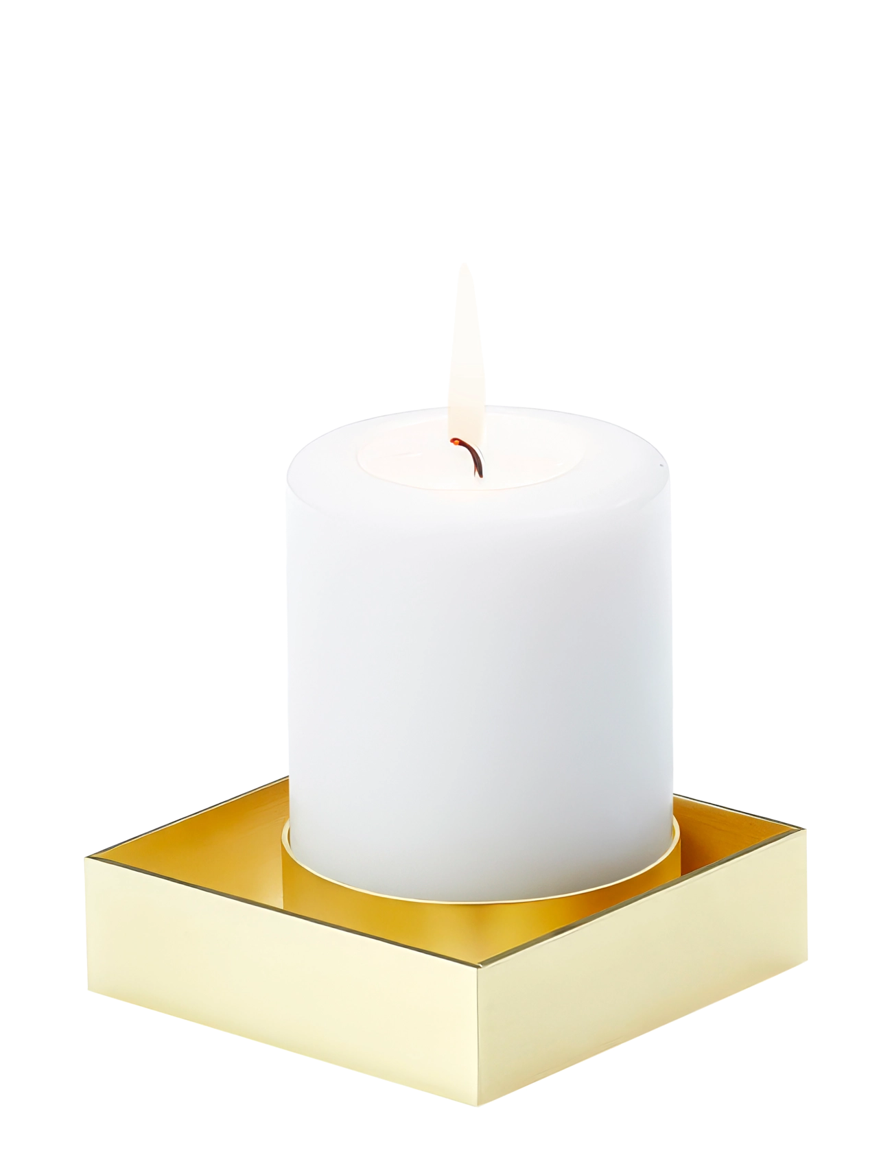 Novoform - EDGE BLOCK candle holder - brass - 2