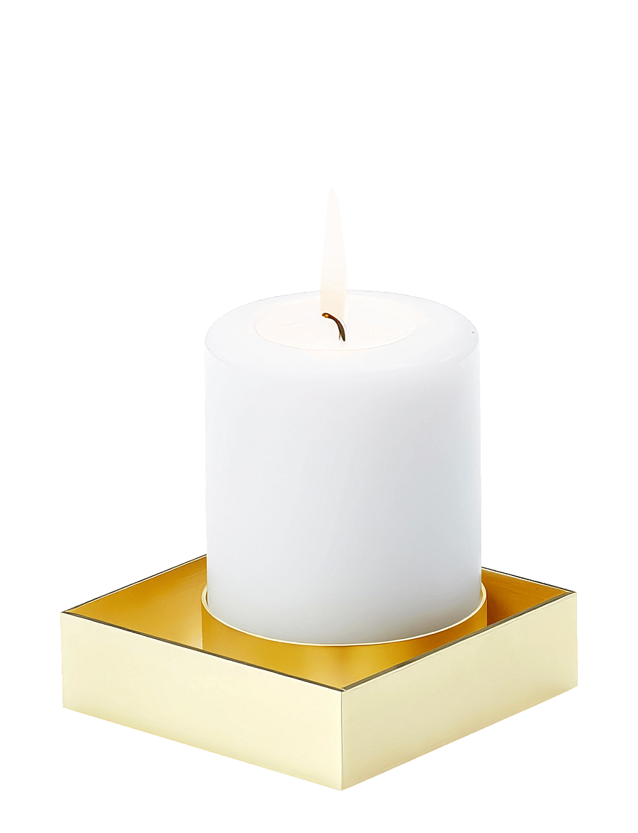 Novoform - EDGE BLOCK candle holder - kerzenständer - brass - 1