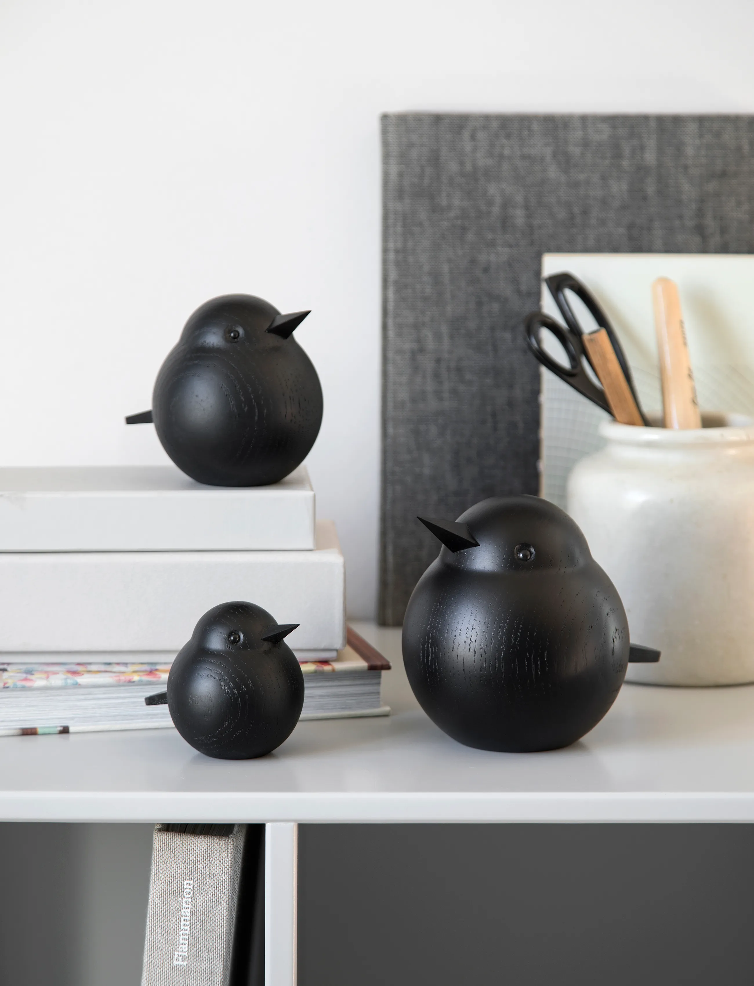 Novoform Papa Sparrow, H10 cm, Decorative Accessories-details, Schwarz - Wooden Figures, Homeware