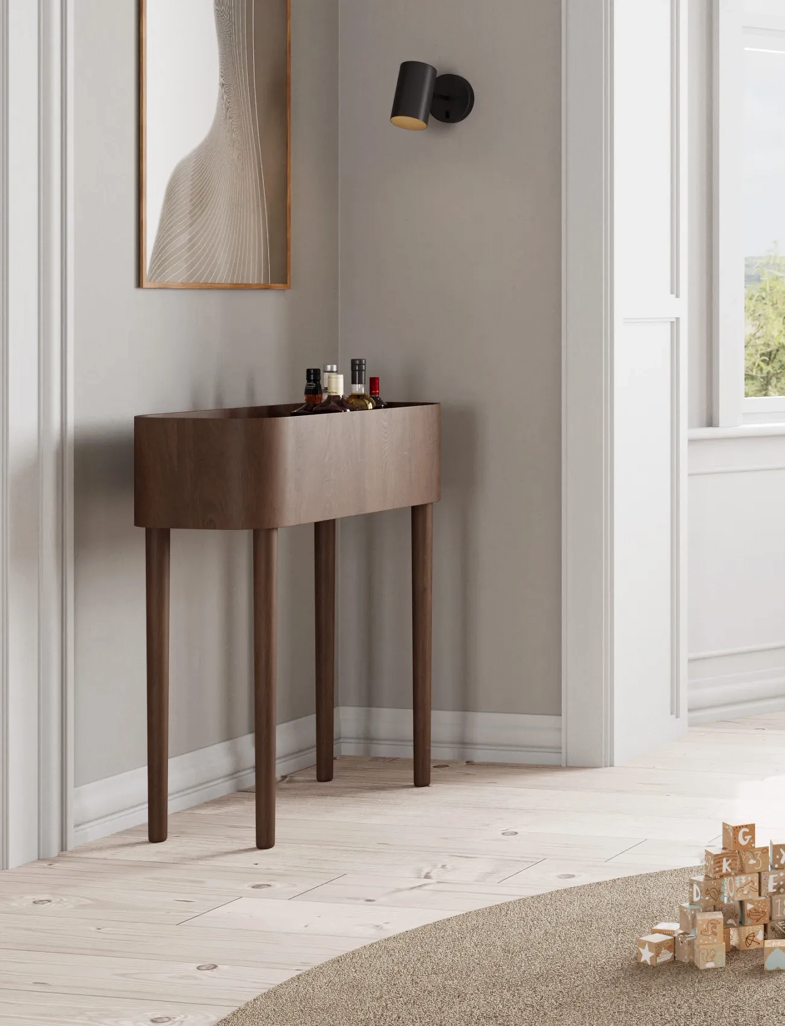 Novoform - Serena console table - tables - dark stained oak - 2