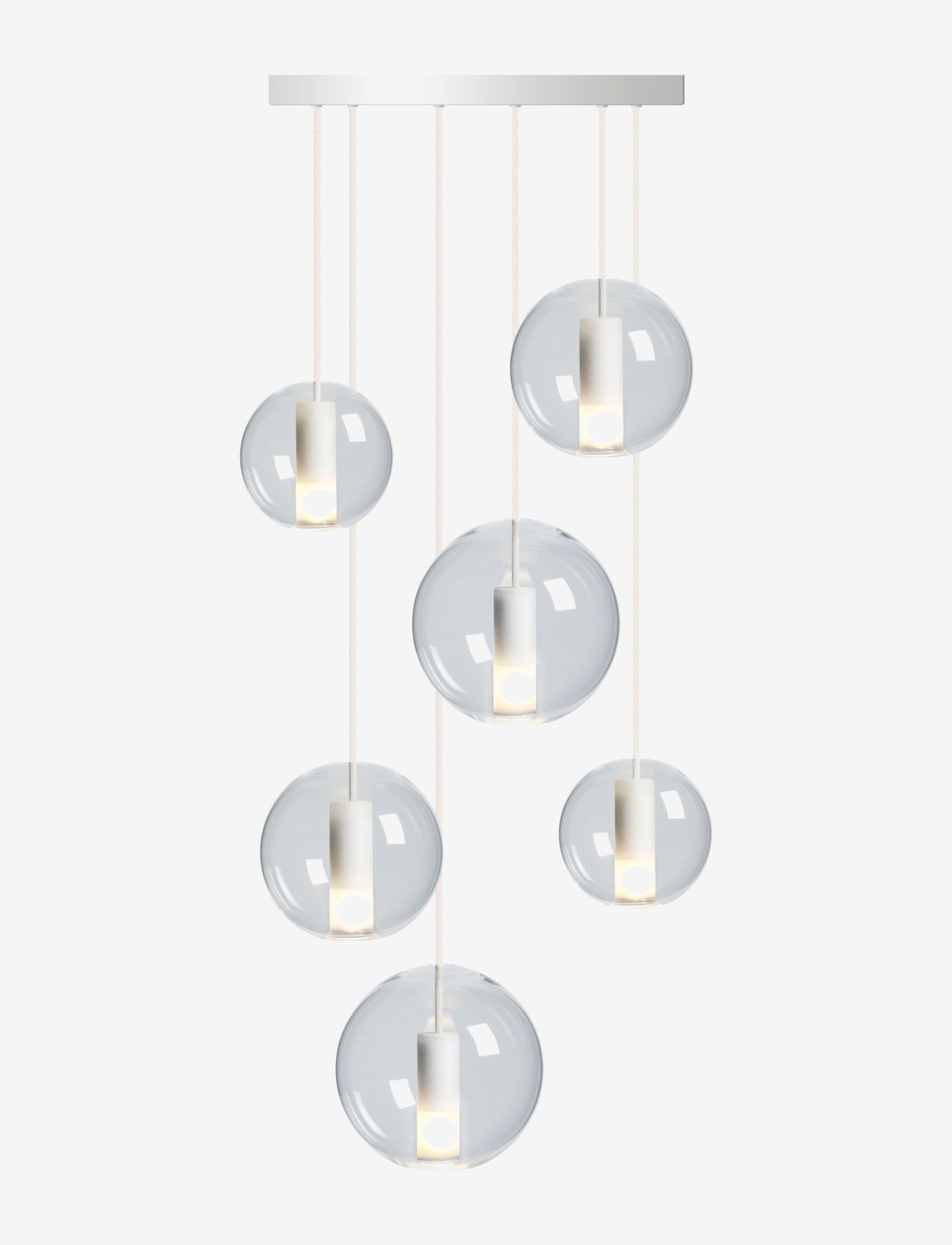 NUD Collection - Moon Chandelier - pendellampen - whipped cream - 0