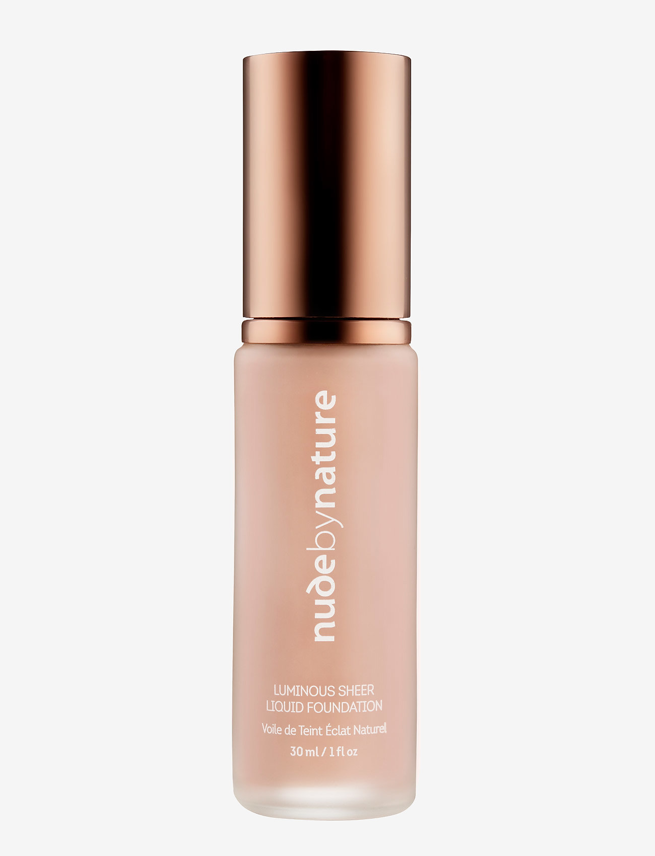Nude by Nature - LUMINOUS SHEER LIQUID FOUNDATION - foundation - w1 rose beige - 0