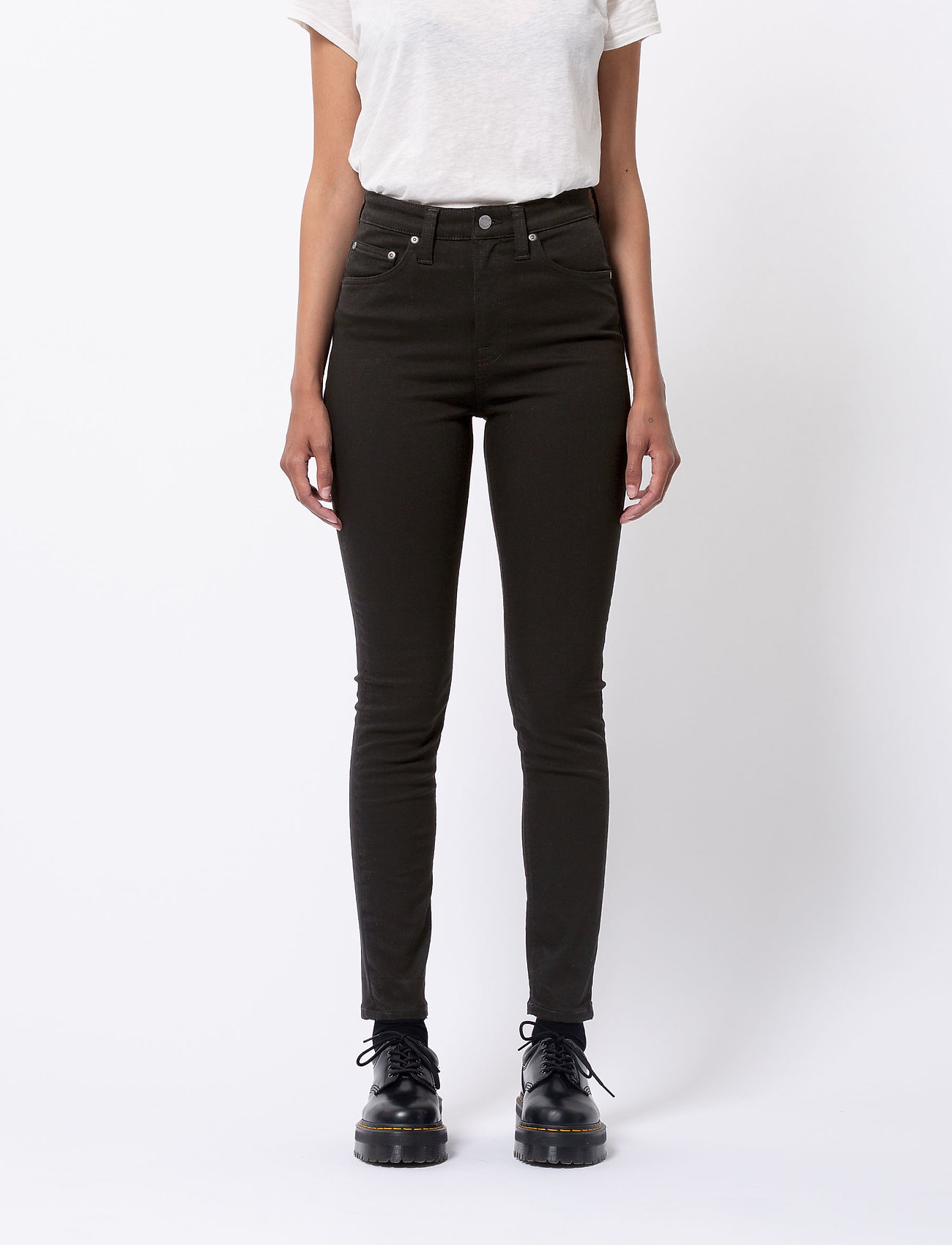 Nudie Jeans - Hightop Tilde - slim fit jeans - everblack - 0
