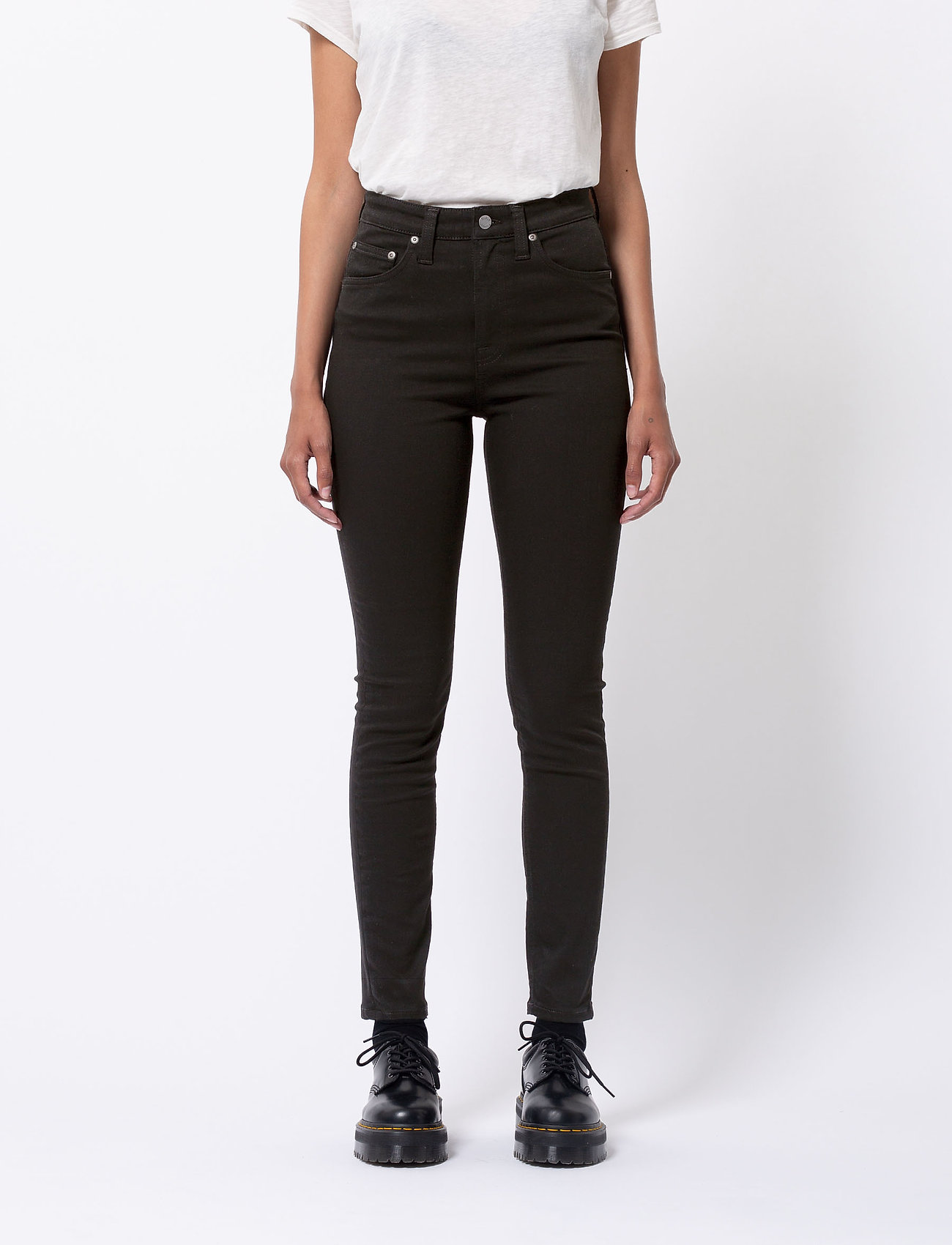 Nudie Jeans Hightop Tilde - Tøj - EVERBLACK / black