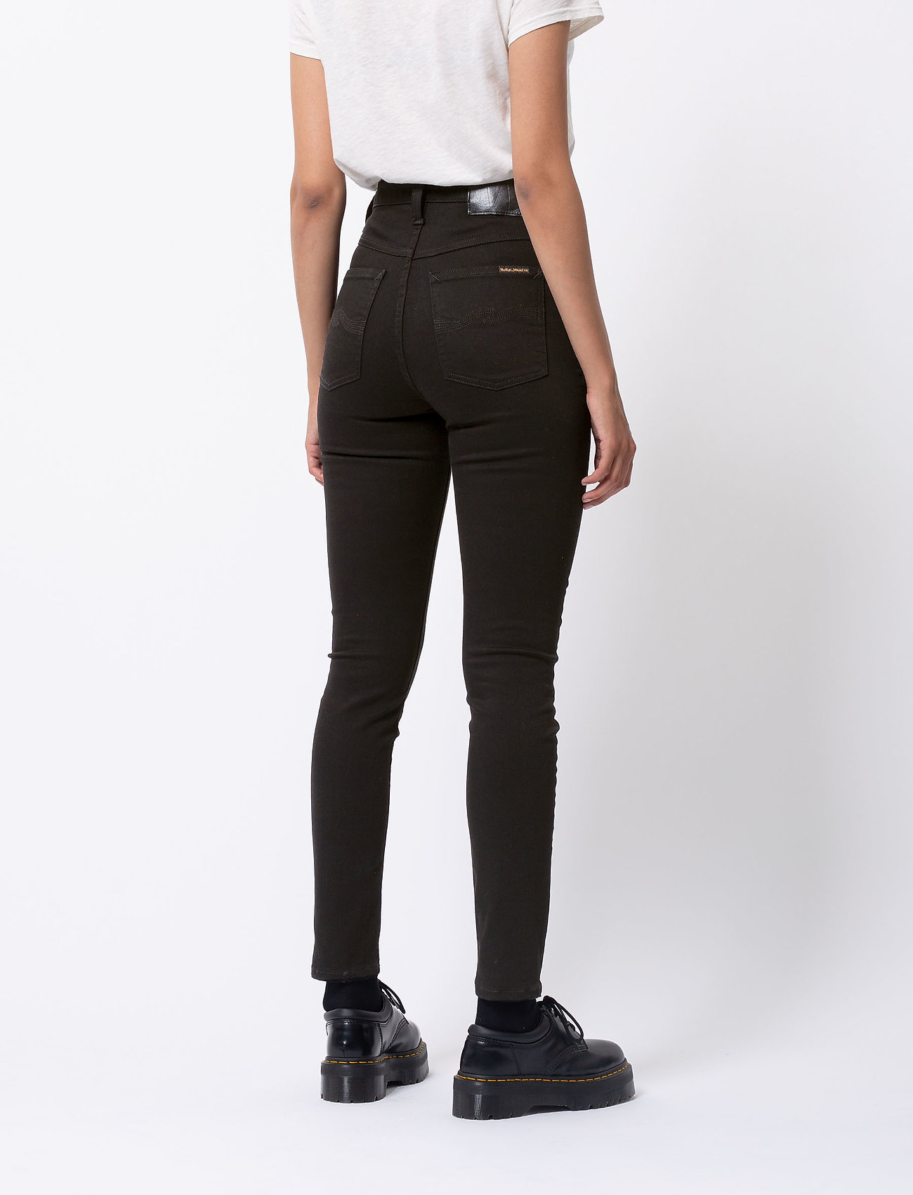Nudie Jeans - Hightop Tilde - kitsad teksad - everblack - 3