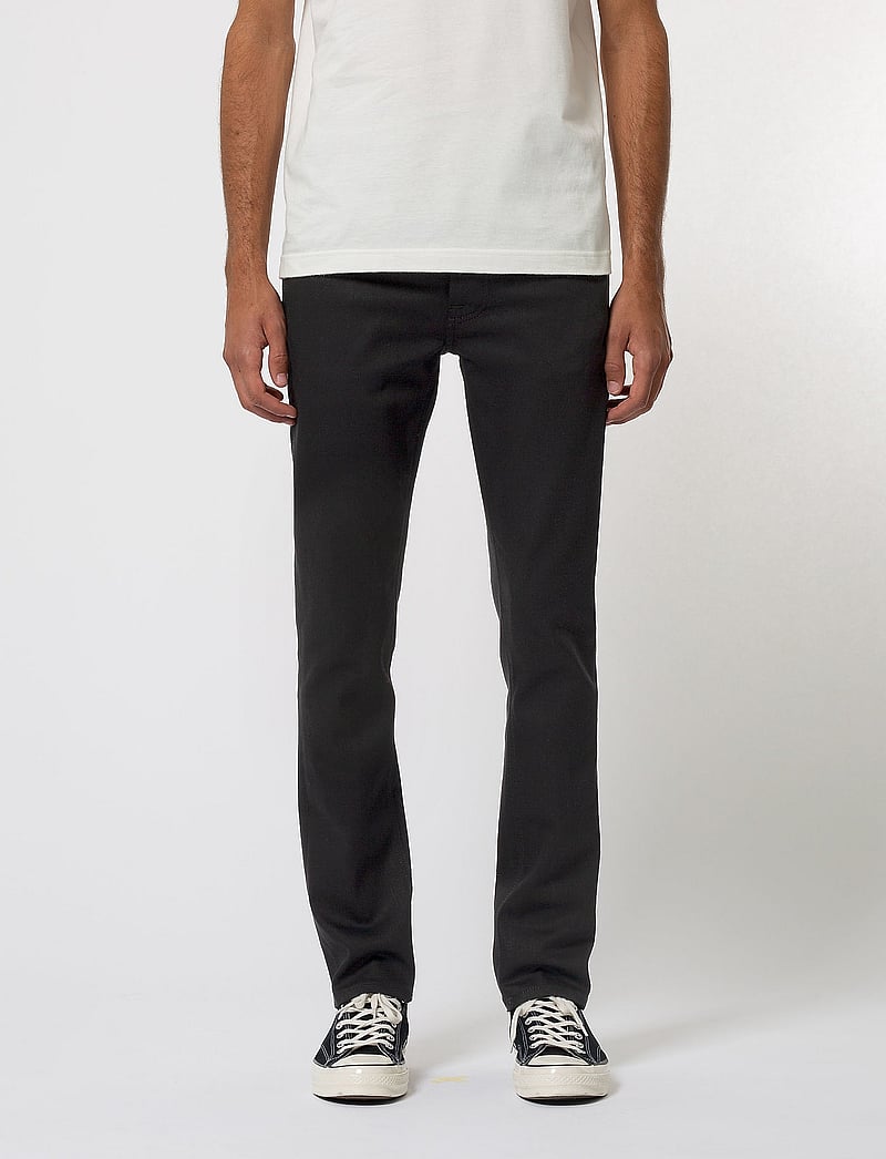 Nudie Jeans - Grim Tim - kitsad teksad - dry ever black - 0