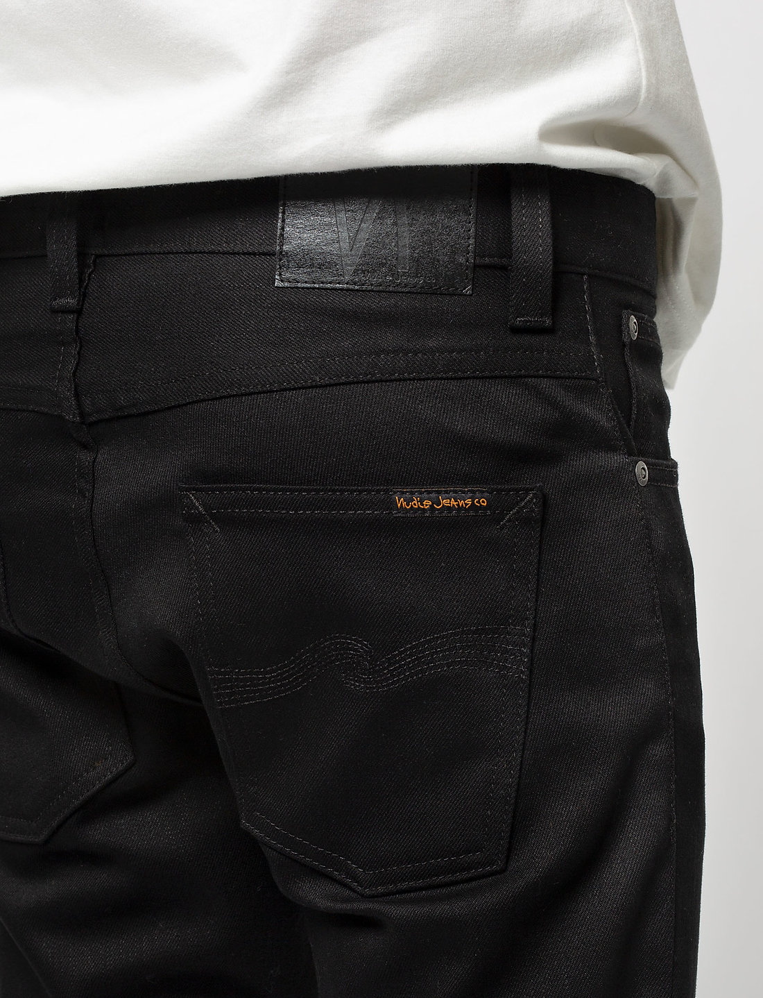 Nudie Jeans - Grim Tim - kitsad teksad - dry ever black - 4