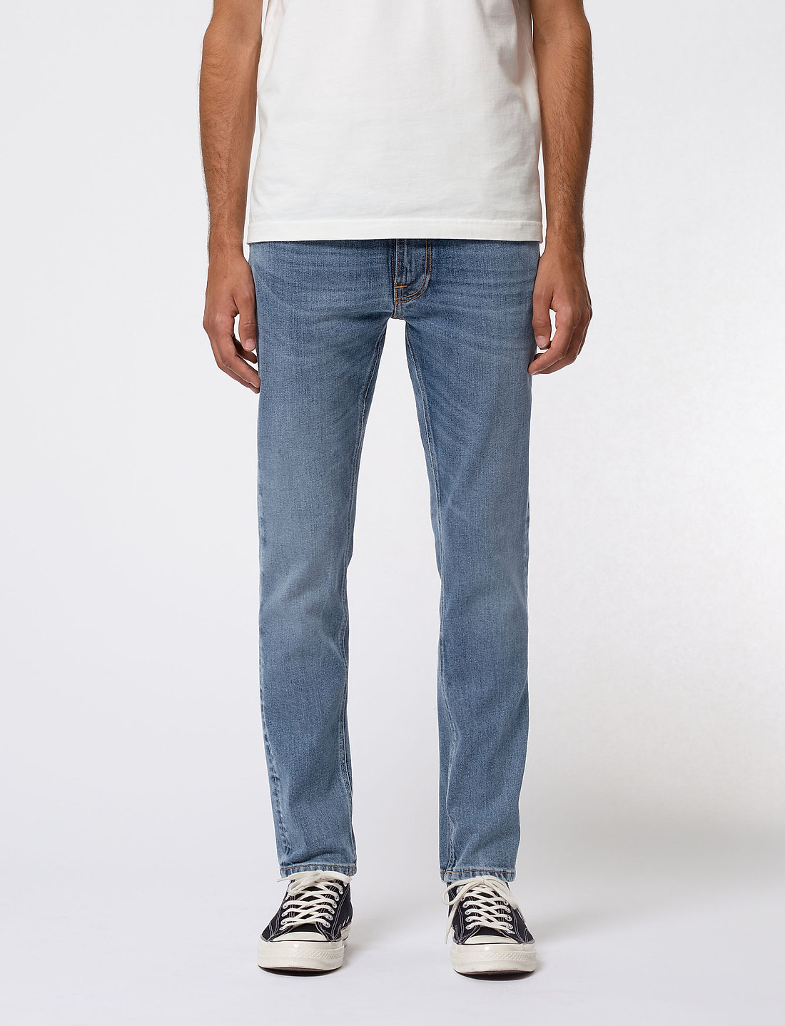 Nudie Jeans - Lean Dean - kitsad teksad - lost orange - 0