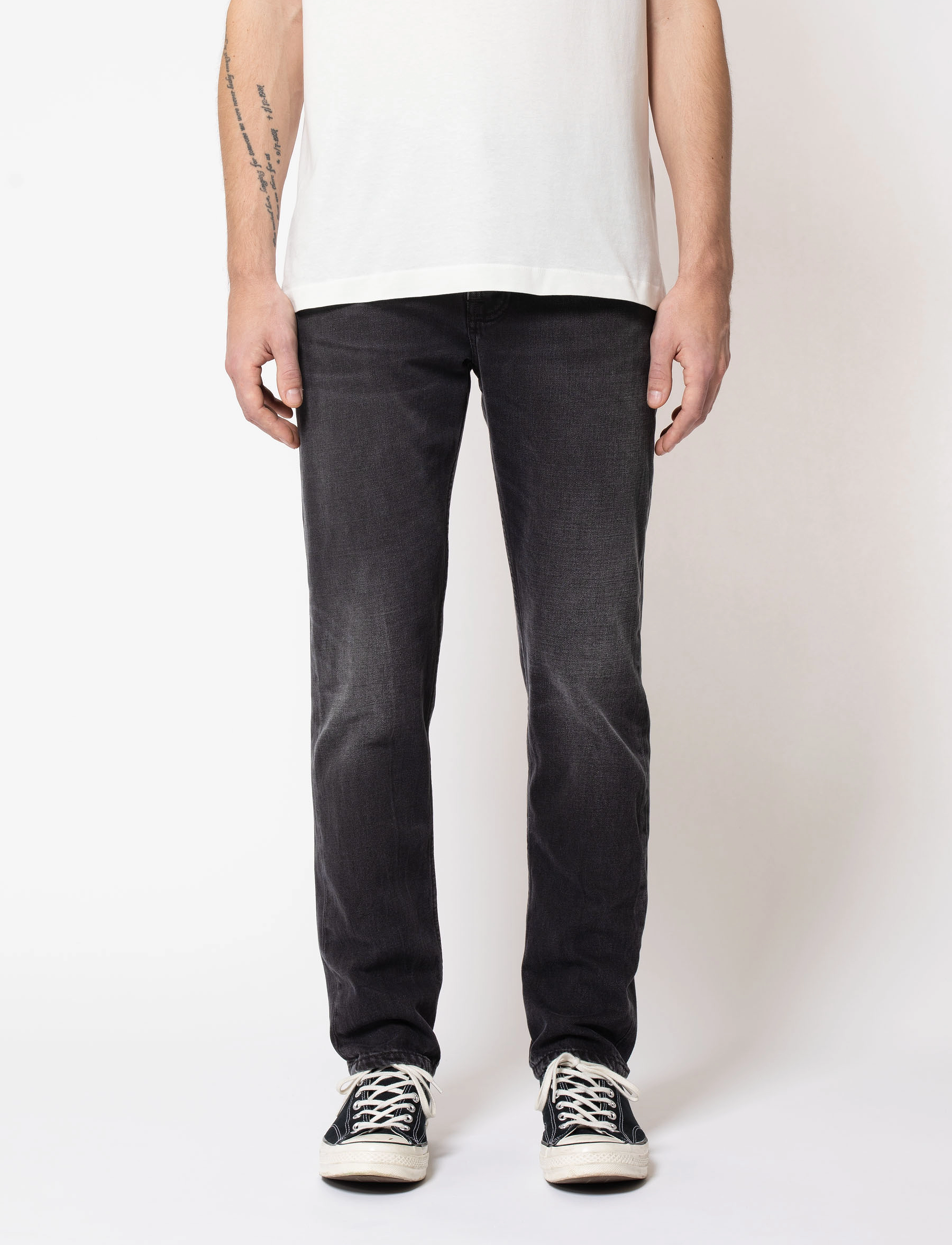 Nudie Jeans Steady Eddie II Black Change - Festival outfit - BLACK CHANGE / black