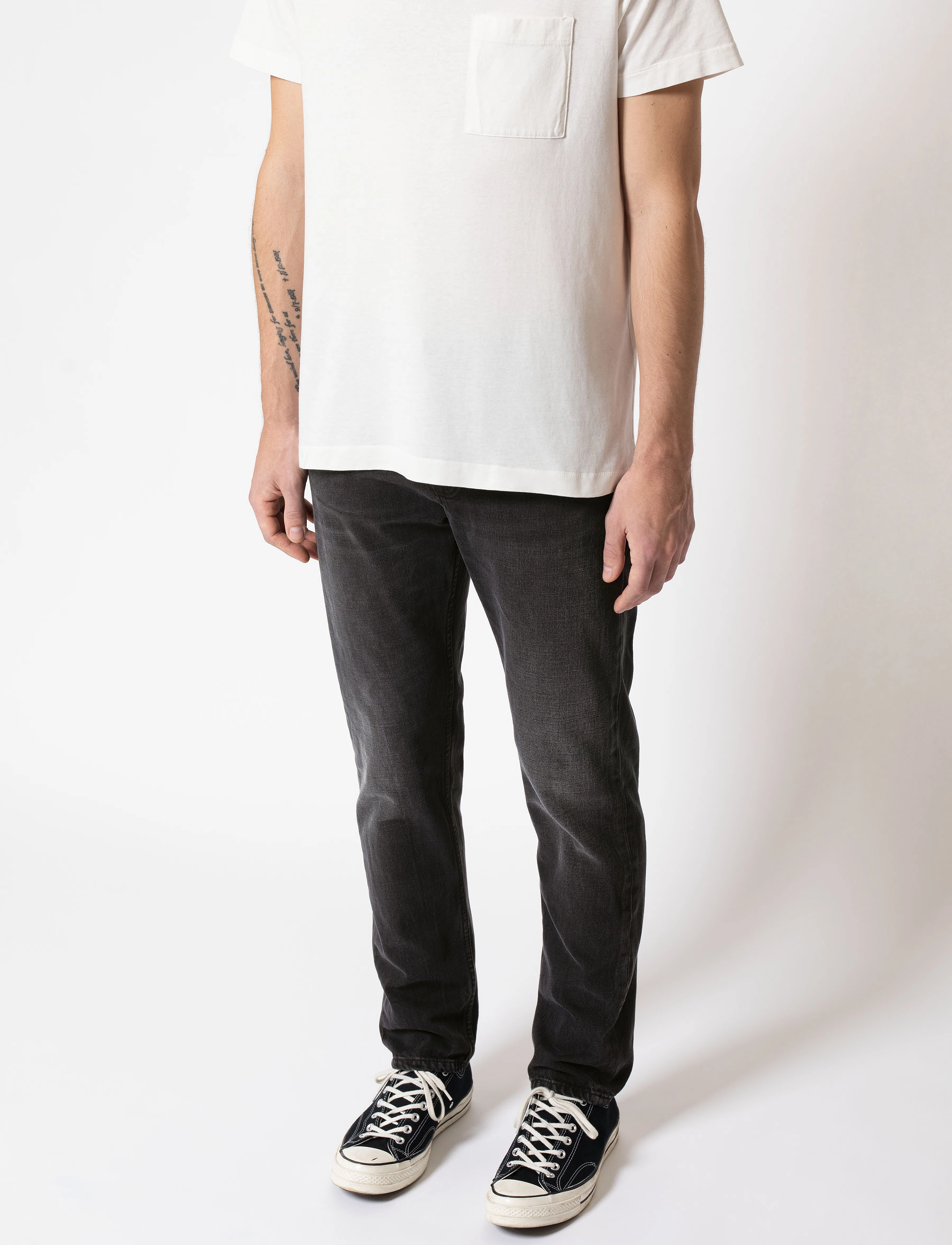 Nudie Jeans - Steady Eddie II Black Change - regular jeans - black change - 3