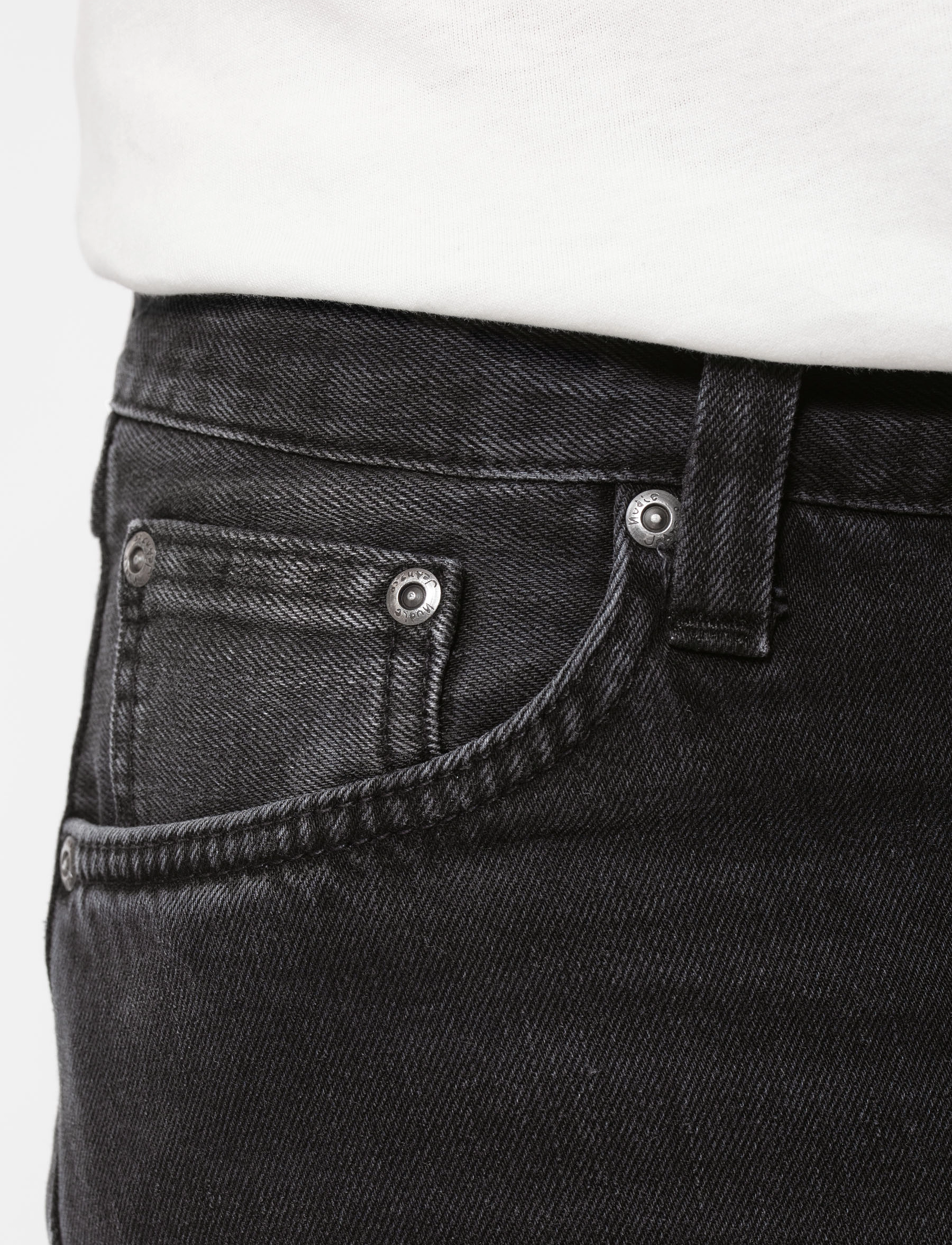 Nudie Jeans Steady Eddie II Black Change - Gatvės stilius - BLACK CHANGE / black