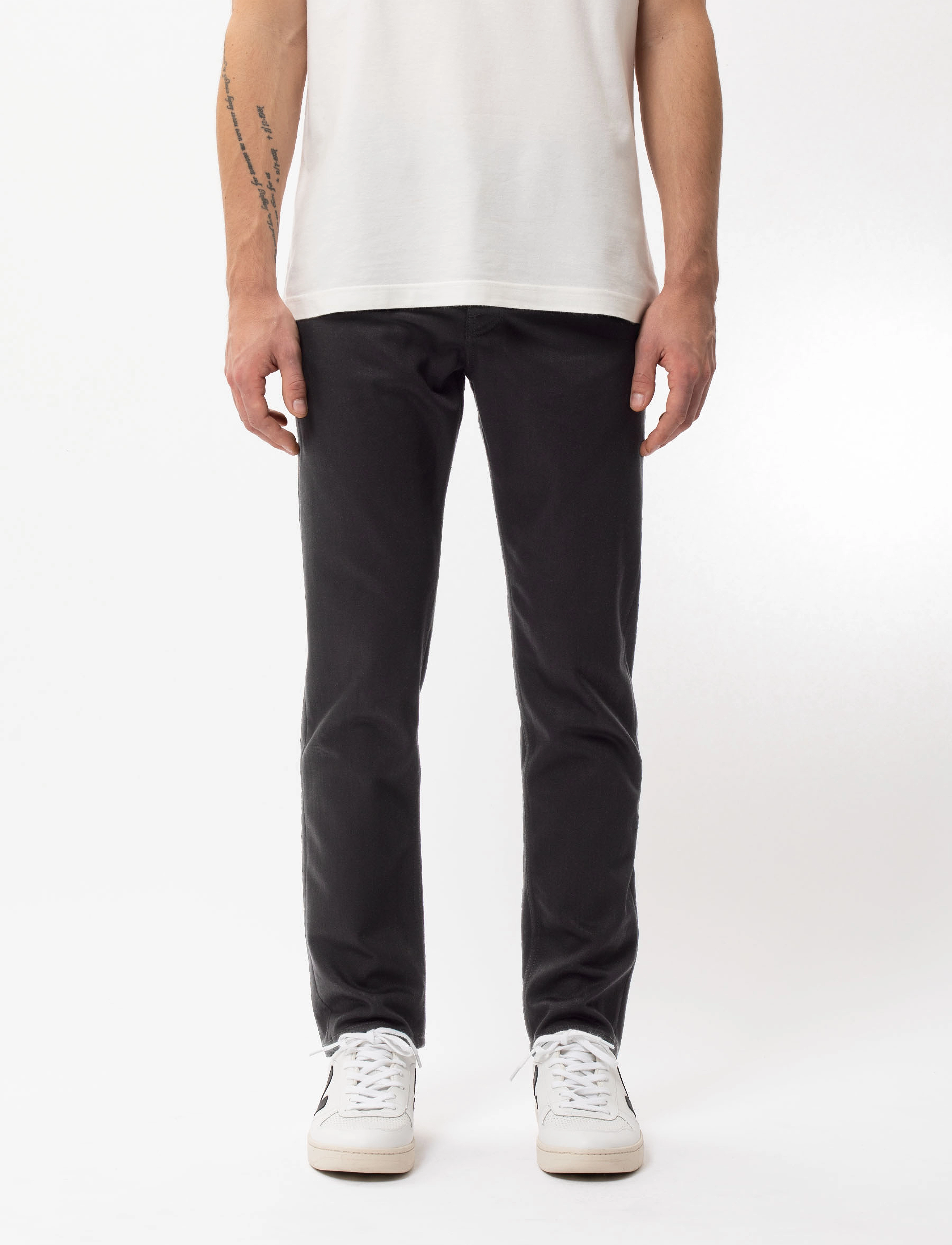 Nudie Jeans Steady Eddie Ii Dry Everblack, 29 x 30, Black, Jeans > Almindelige, Herre
