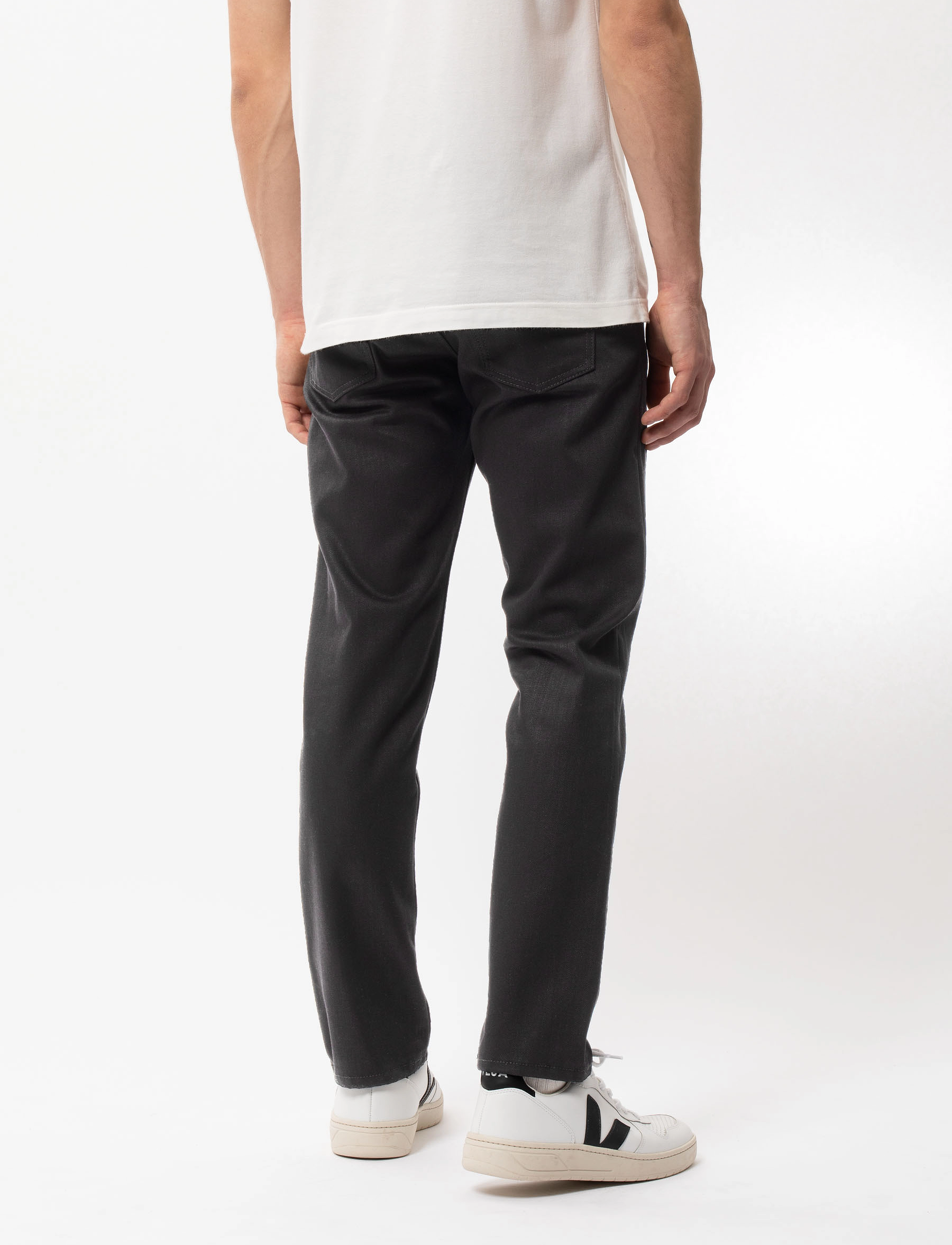 Nudie Jeans - Steady Eddie II Dry Everblack - regular jeans - everblack - 4