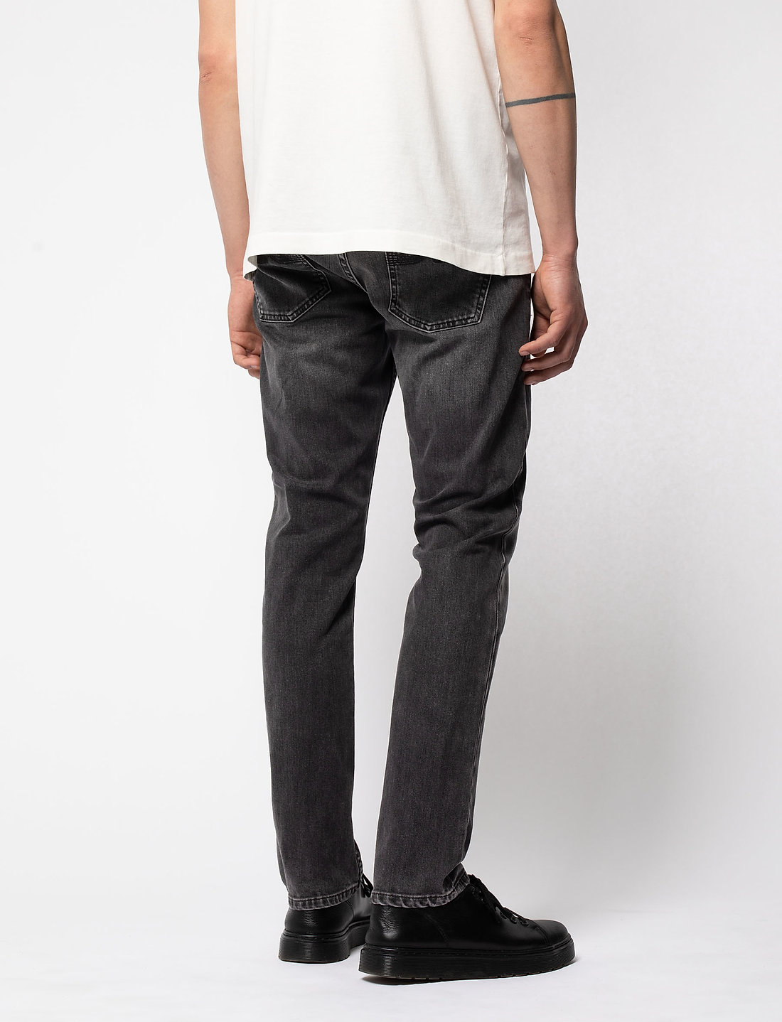 Nudie Jeans - Lean Dean - kitsad teksad - black eyes - 4