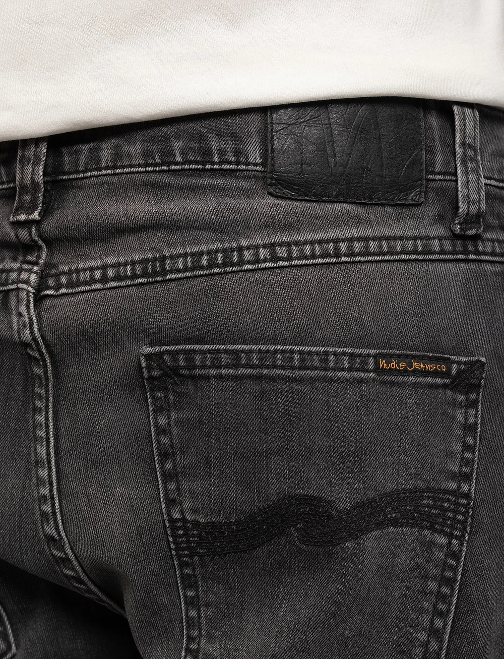 Nudie Jeans - Lean Dean - kitsad teksad - black eyes - 5