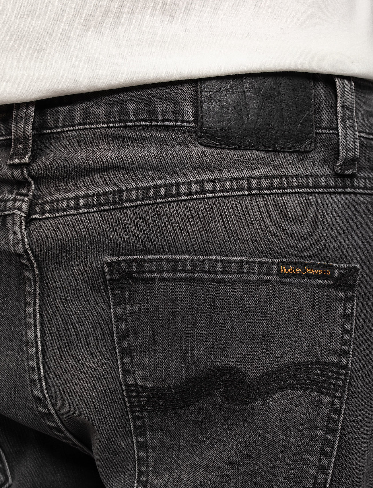 Nudie Jeans - Lean Dean - aptempti džinsai - black eyes - 5
