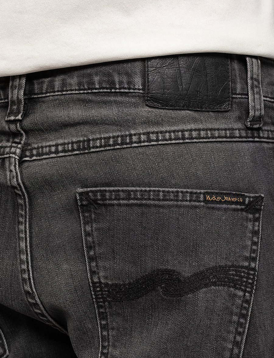 Nudie Jeans - Lean Dean - aptempti džinsai - black eyes - 5