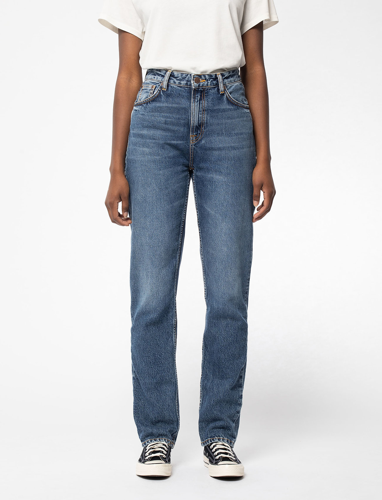 Nudie Jeans Lofty Lo Far Out - Transitional Layering - FAR OUT / blue