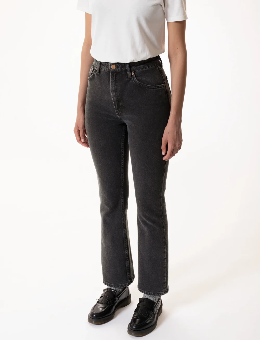 Nudie Jeans - Rowdy Ruth Almost Black - bootcut jeans - almost black - 3