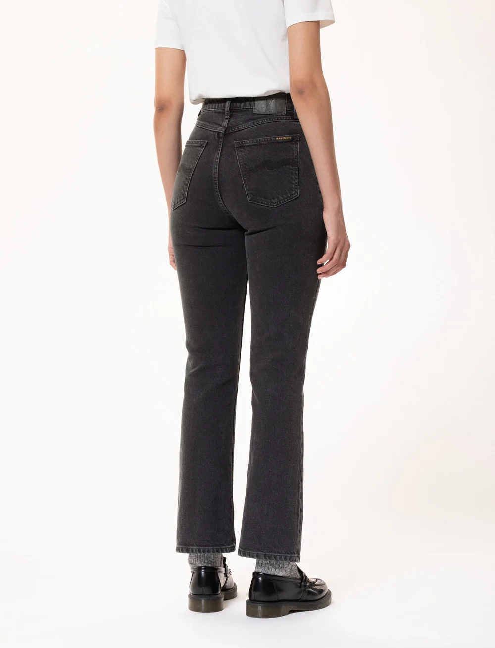 Nudie Jeans - Rowdy Ruth Almost Black - bootcut jeans - almost black - 4