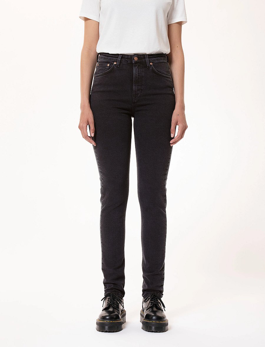 Nudie Jeans - Hightop Tilde Black Coal - pillifarkut - black coal - 0