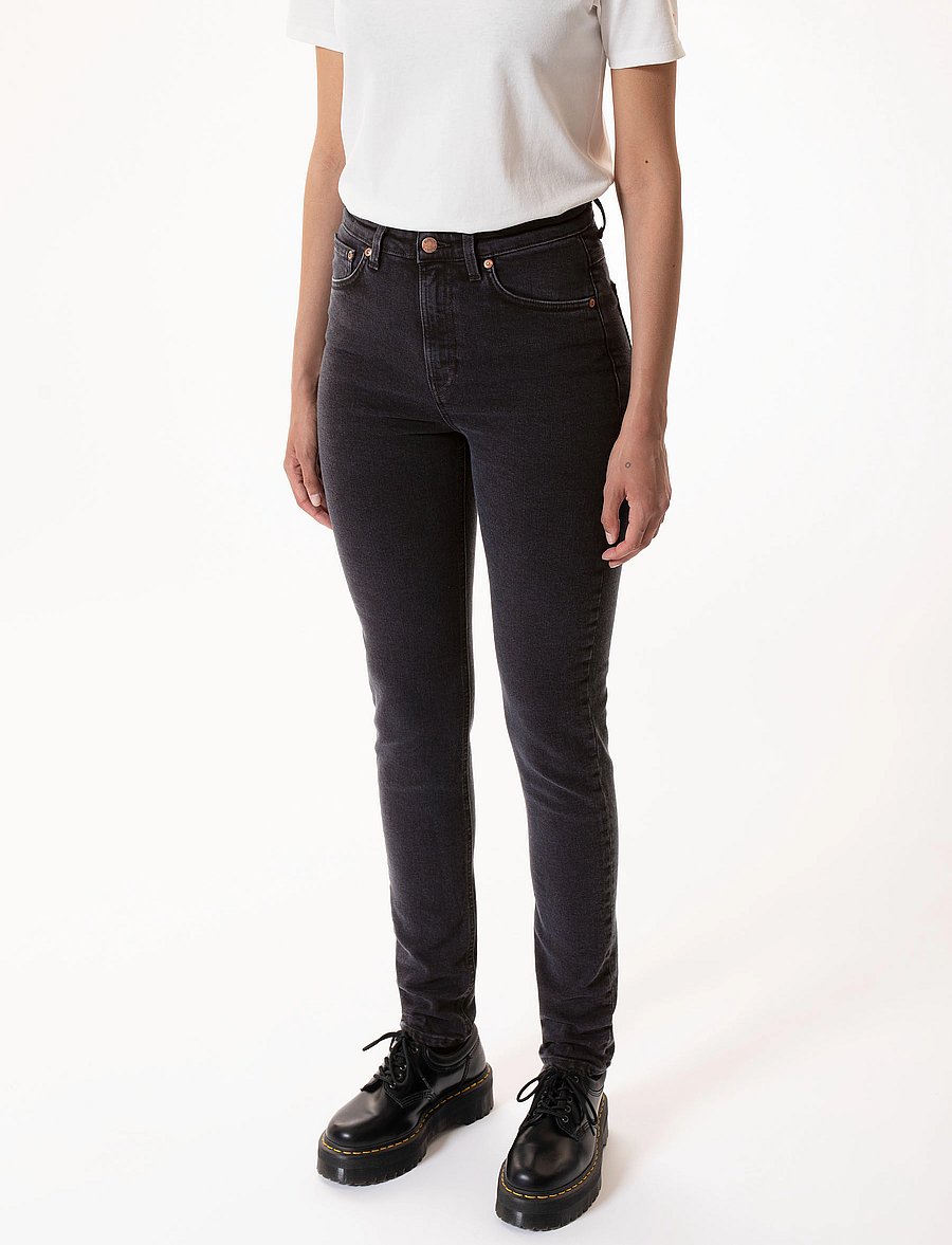Nudie Jeans - Hightop Tilde Black Coal - pillifarkut - black coal - 3