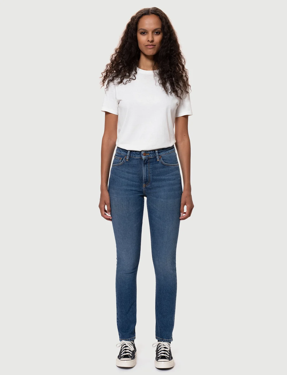 Nudie Jeans - Mellow Mae - slim jeans - blue mud - 0