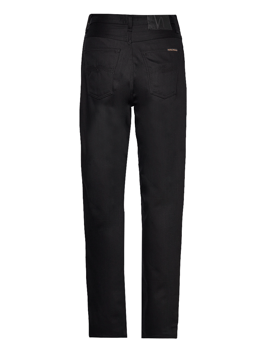 Nudie Jeans - Breezy Britt Everblack - oddmjóar gallabuxur - everblack - 2