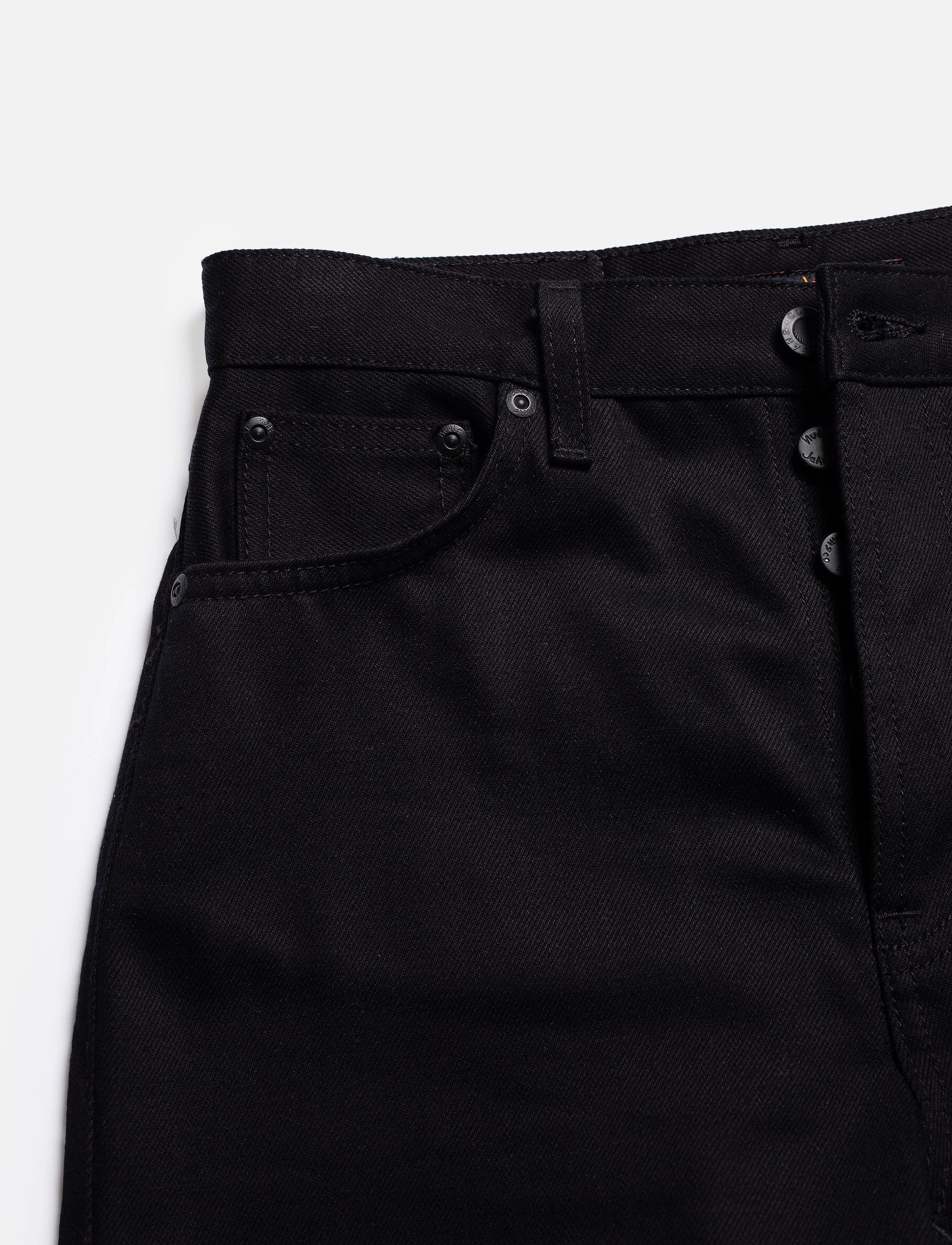 Nudie Jeans Breezy Britt Everblack high waist jeans dam – bild 4