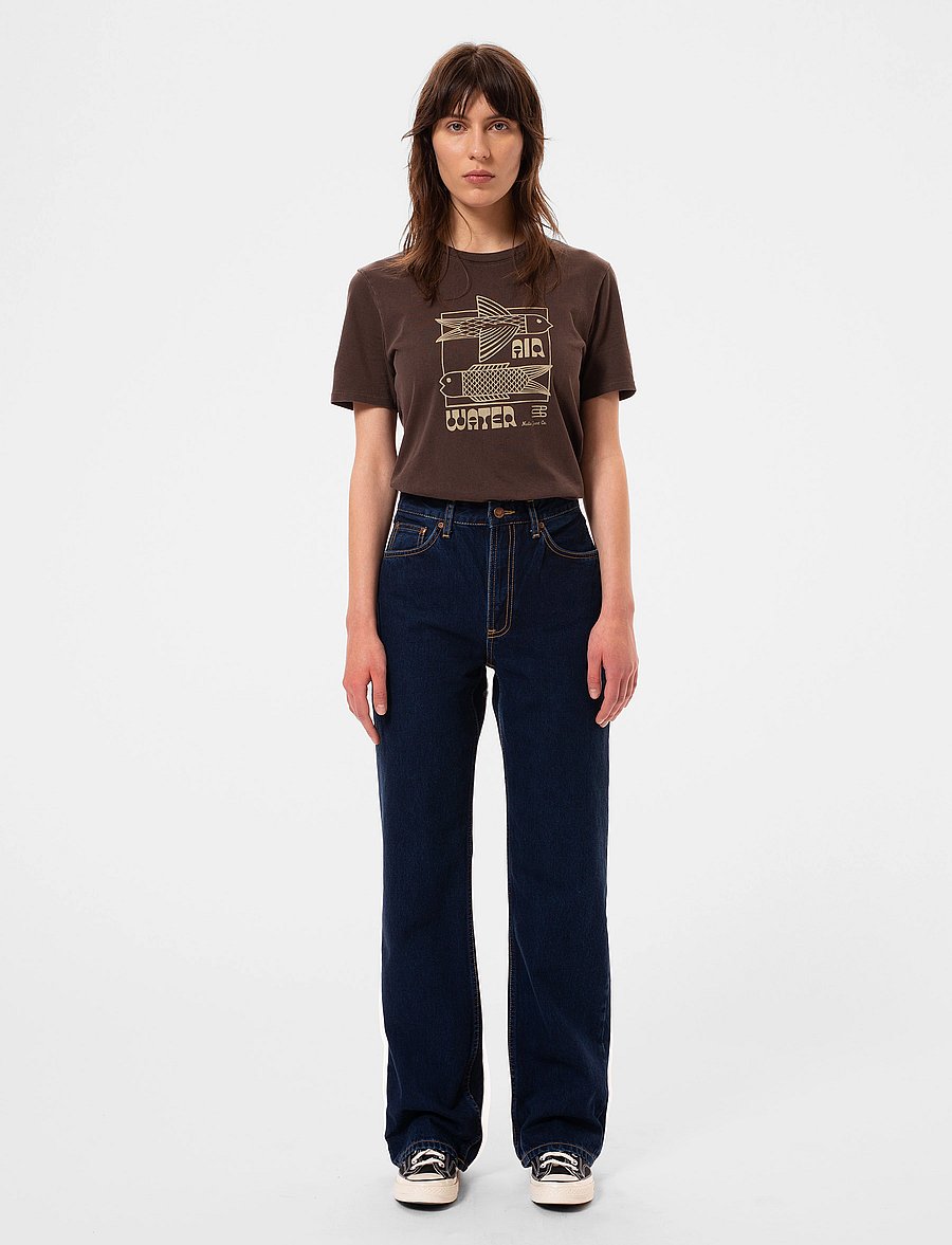 Nudie Jeans - Clean Eileen Indigo dipped - brede jeans - indigo dipped - 0