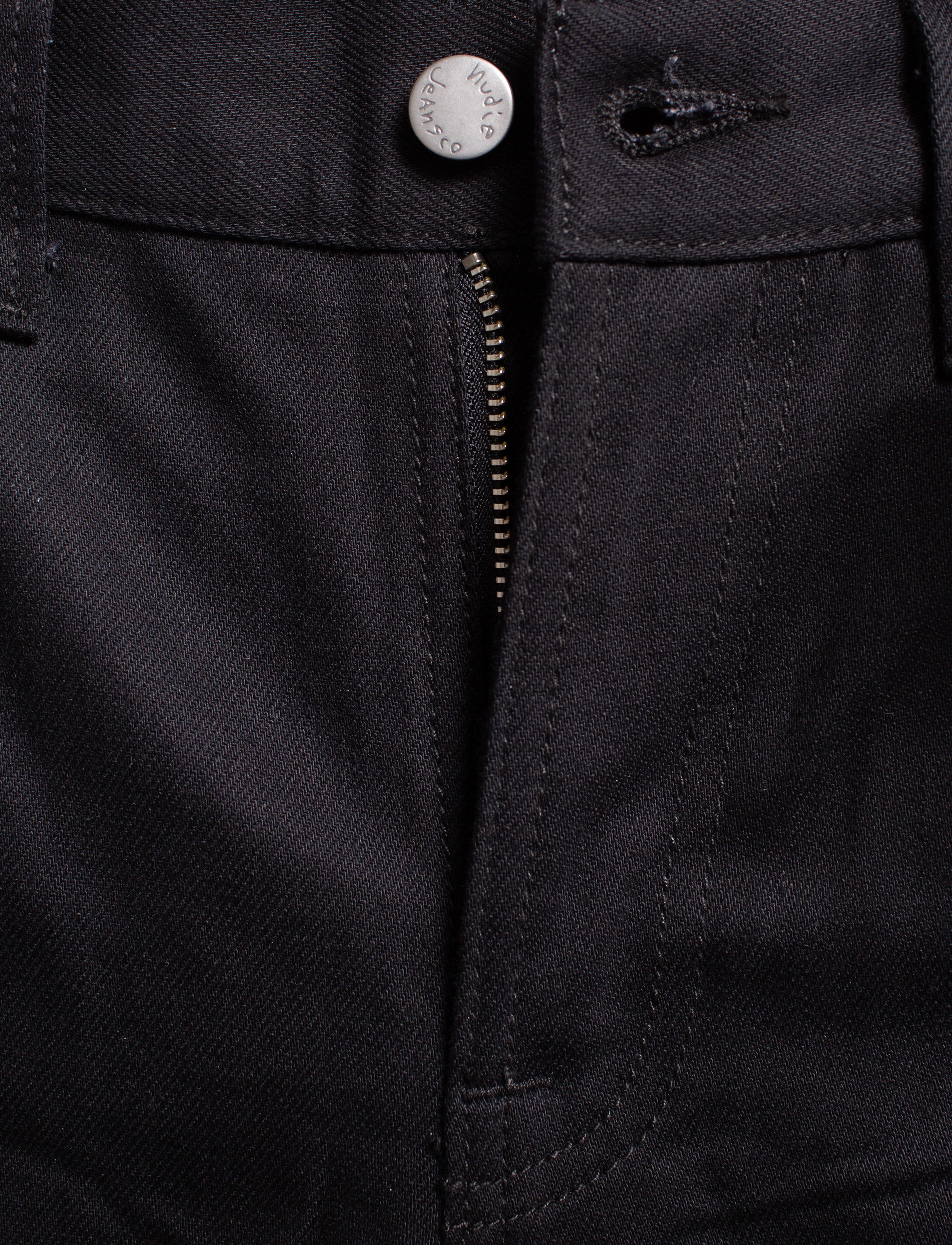 Nudie Jeans Gritty Jackson Dry Everblack straight leg jeans herr – bild 5