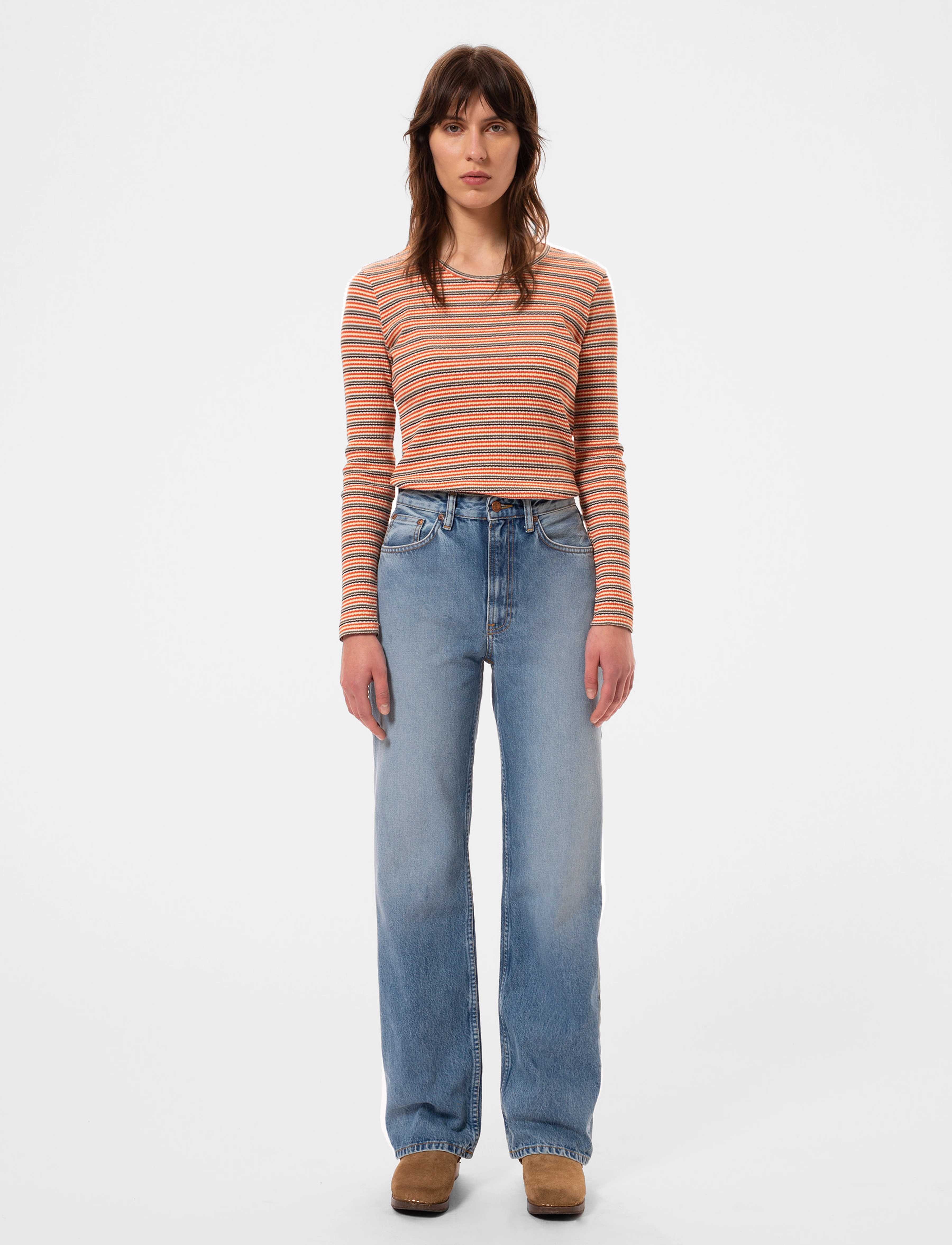 Nudie Jeans Clean Eileen Vintage Dreams, 32 x 30, Trousers, Blau - Straight Leg, Frauen