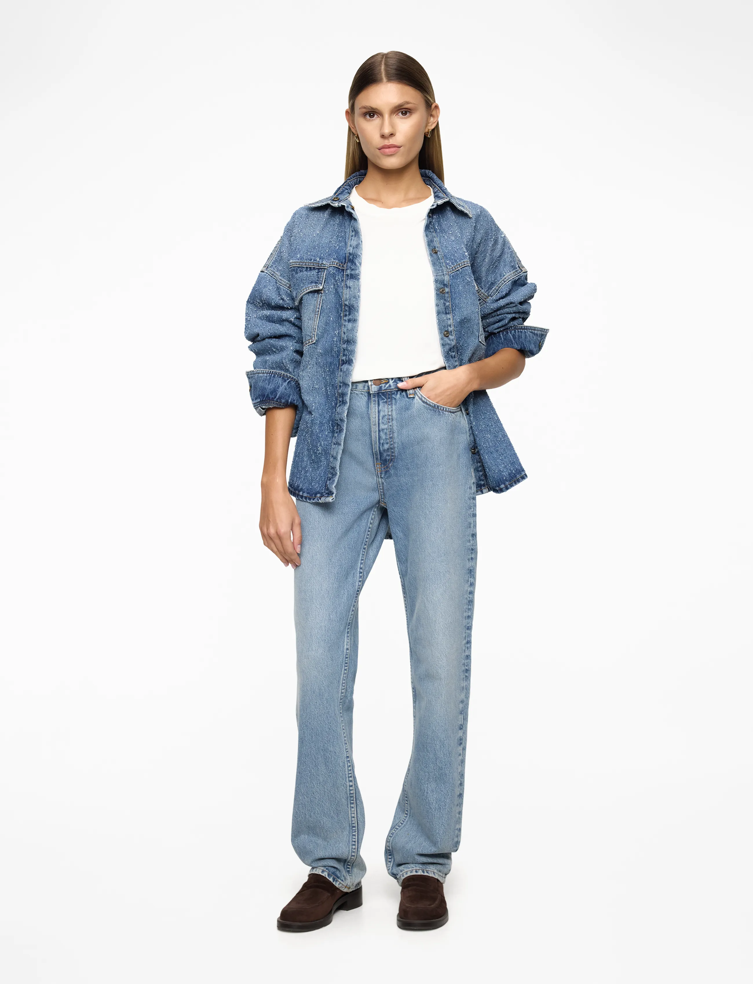 Nudie Jeans Lofty Lo Vintage Dreams high waist jeans dam – bild 2
