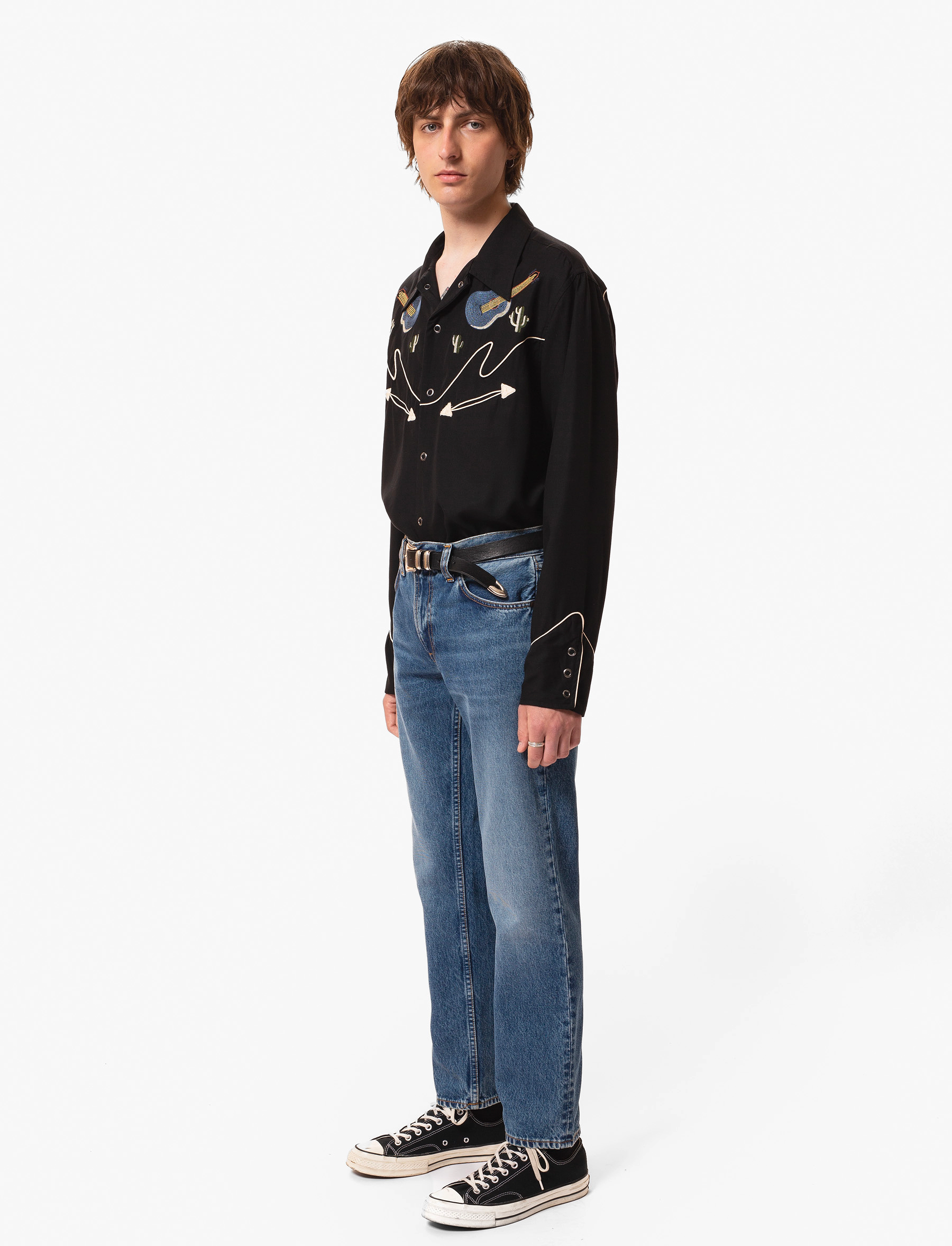 Nudie Jeans Gritty Jackson Day Dreamer, 32 x 34, Jeans, Blau - Regular, Männerswear