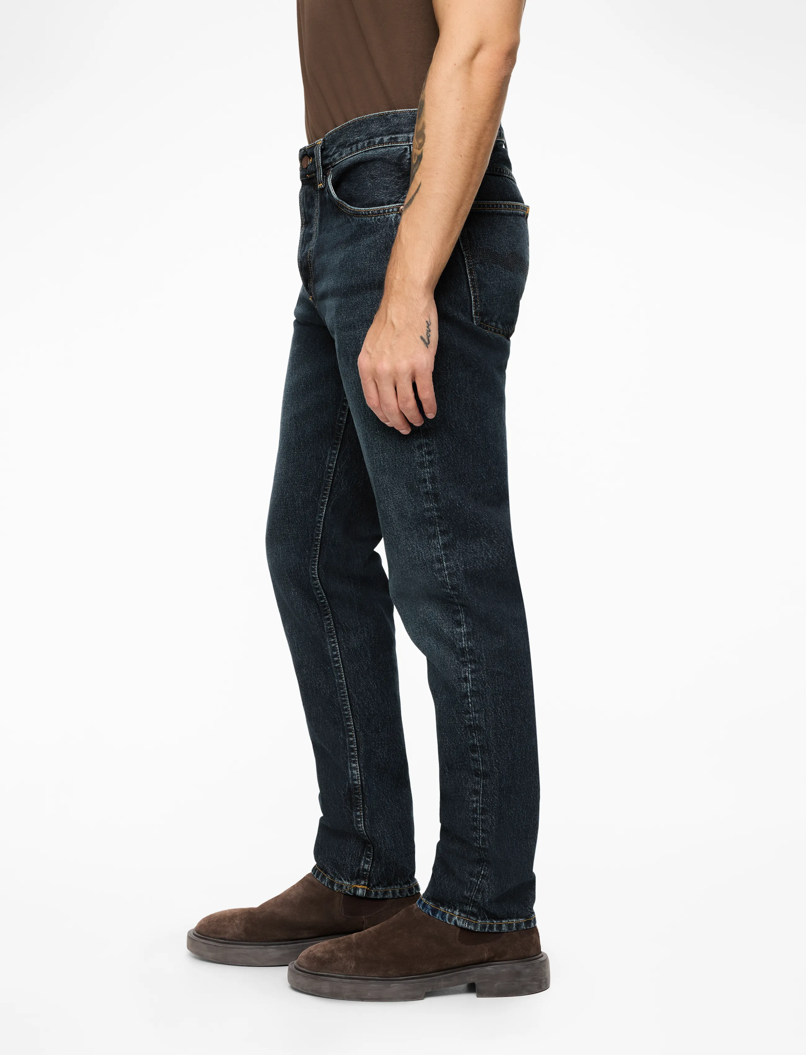 Nudie Jeans Steady Eddie Ii Blue Soil jeans herr – bild 3