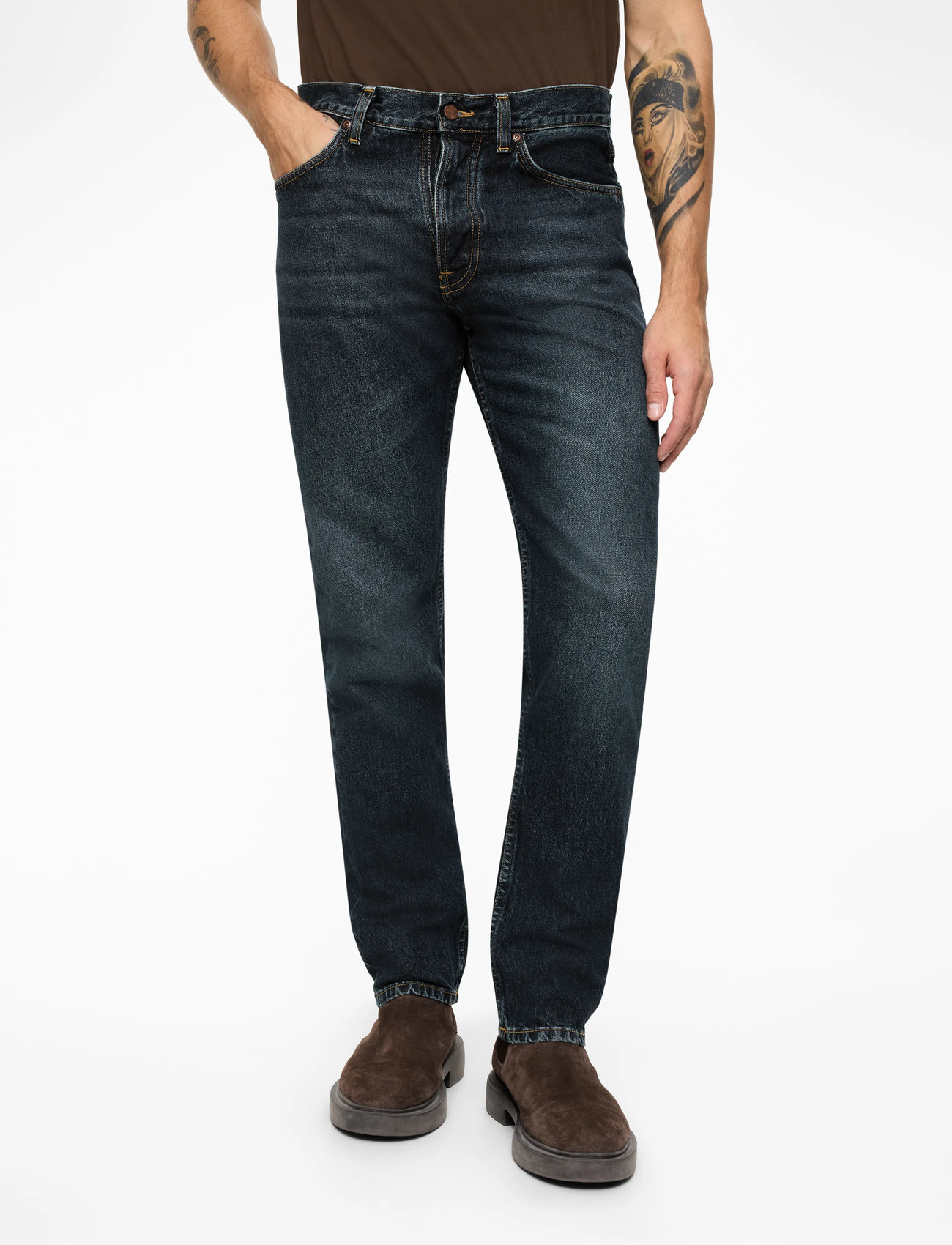 Nudie Jeans - Steady Eddie II Blue Soil - regular jeans - blue soil - 0