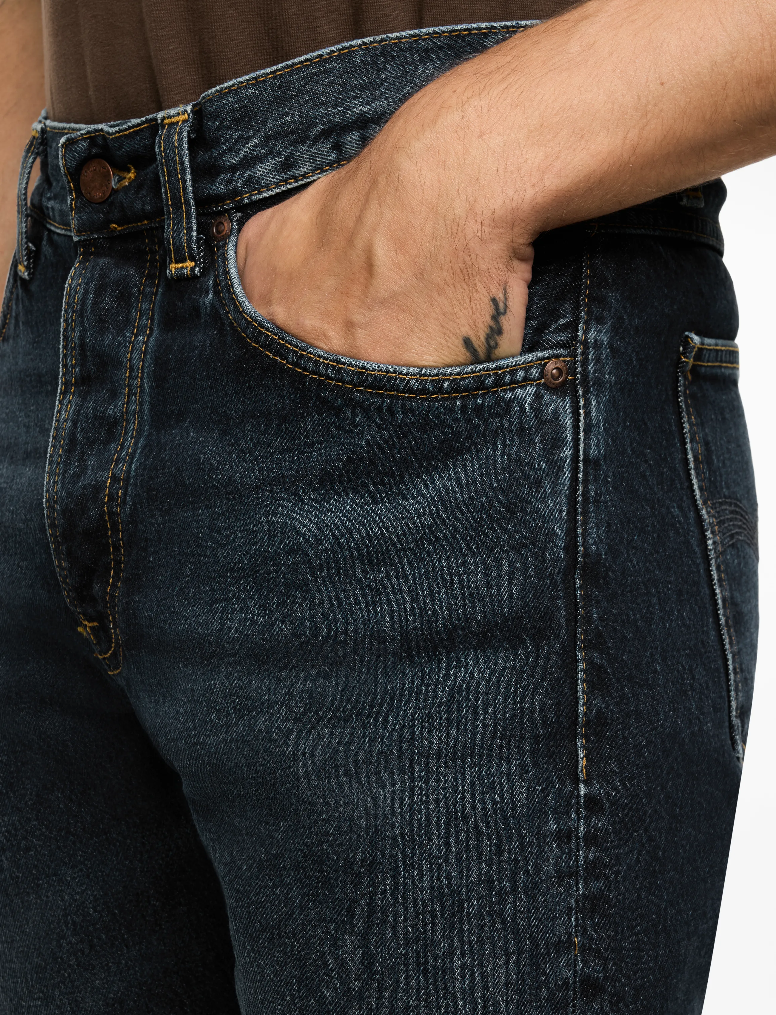 Nudie Jeans Steady Eddie Ii Blue Soil jeans herr – bild 6